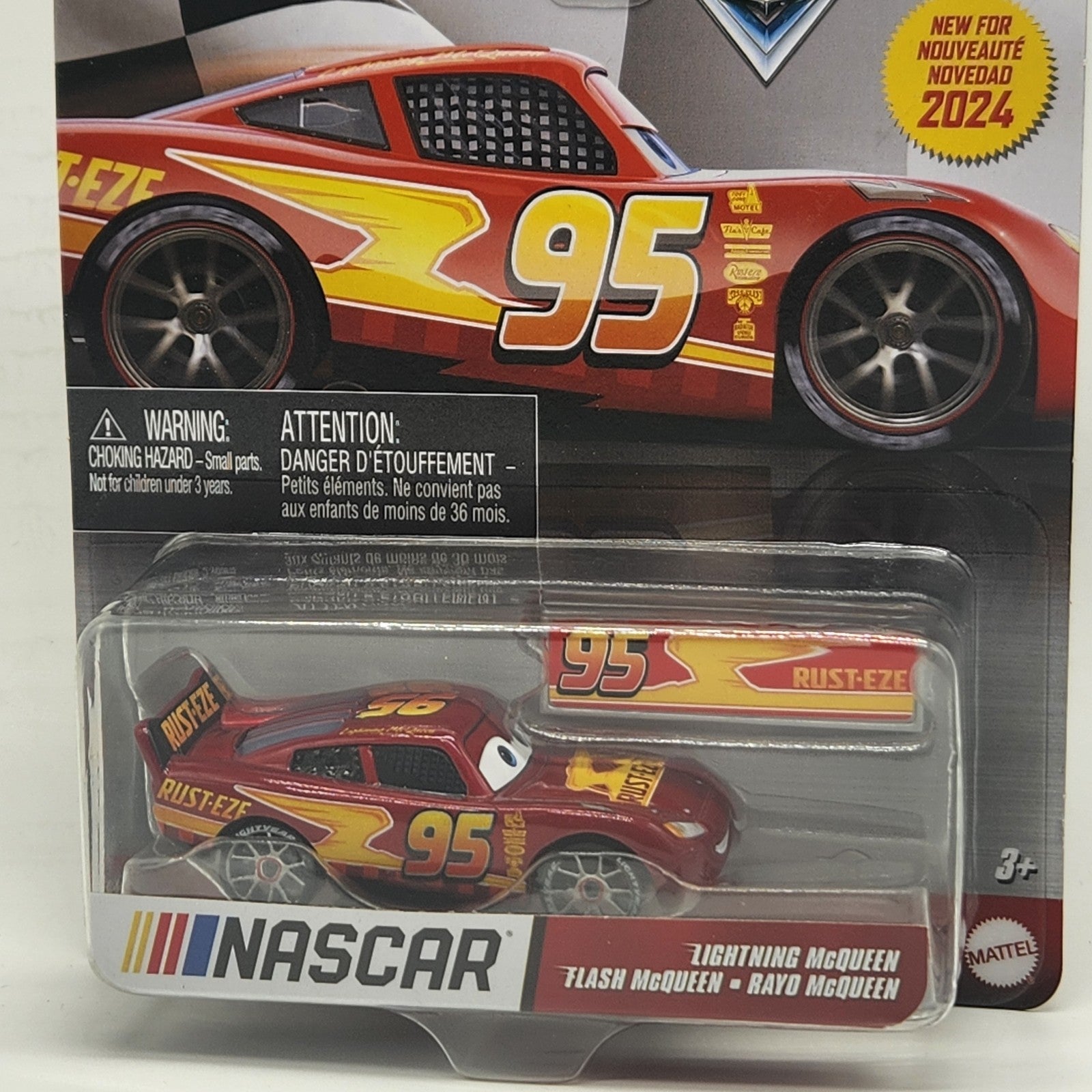 Lightning Flash Rayo McQueen Rust-Eze 95 Nascar #95 Disney Pixar Cars 2024 1:55 1