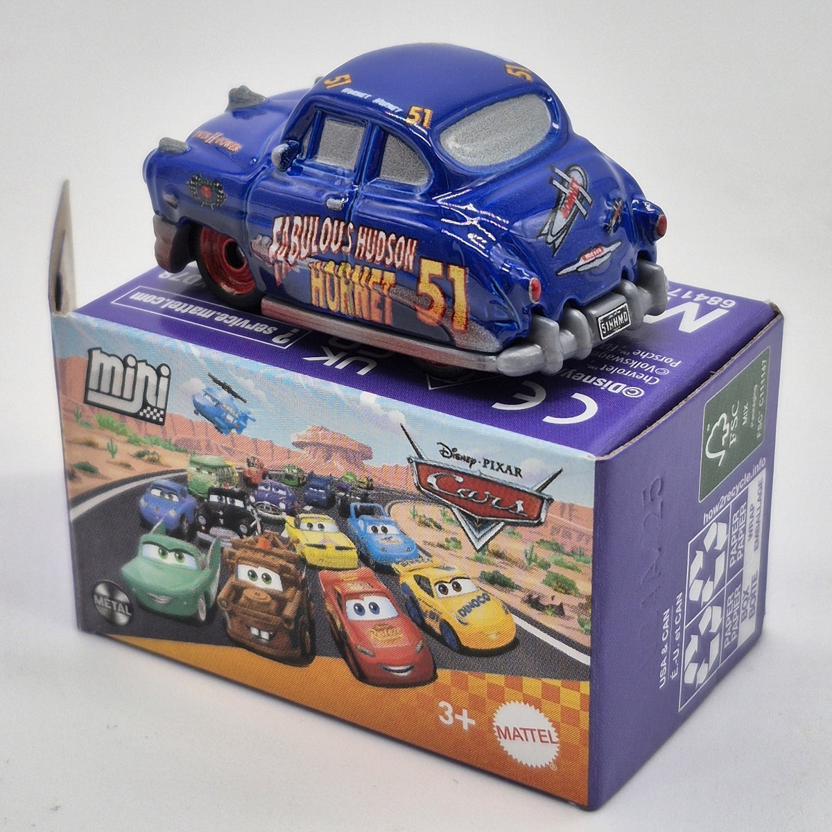 Fabulous Hudson Hornet Disney Pixar Cars Mini Racers 1:87 Diecast Toy 2025 1