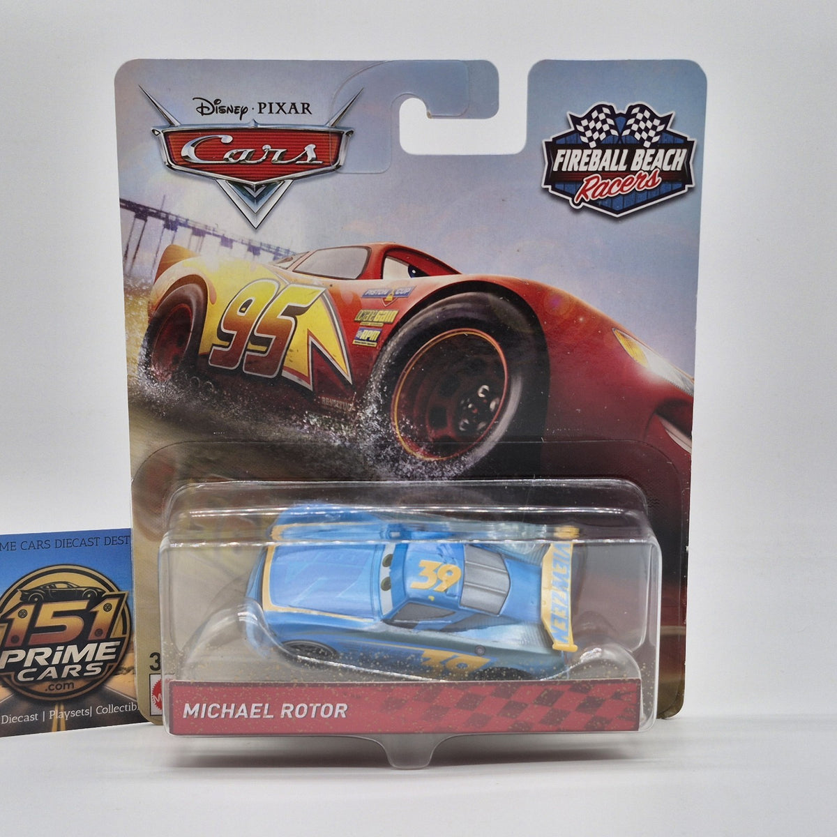 2018 Fireball Beach Racers Michael Rotor Disney Pixar Cars 1:55 Diecast0