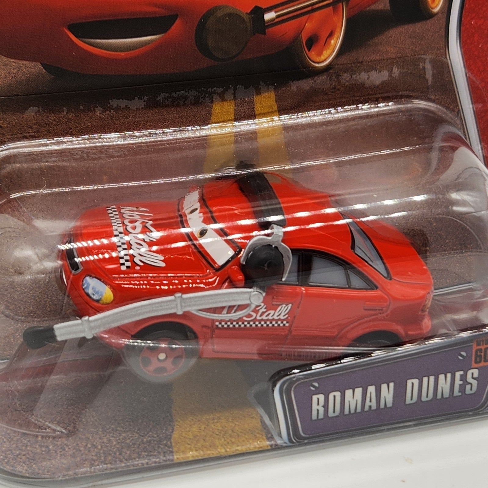 Disney Pixar Cars 2008 World Of Cars Roman Dunes #60 No Stall Pit Crew3