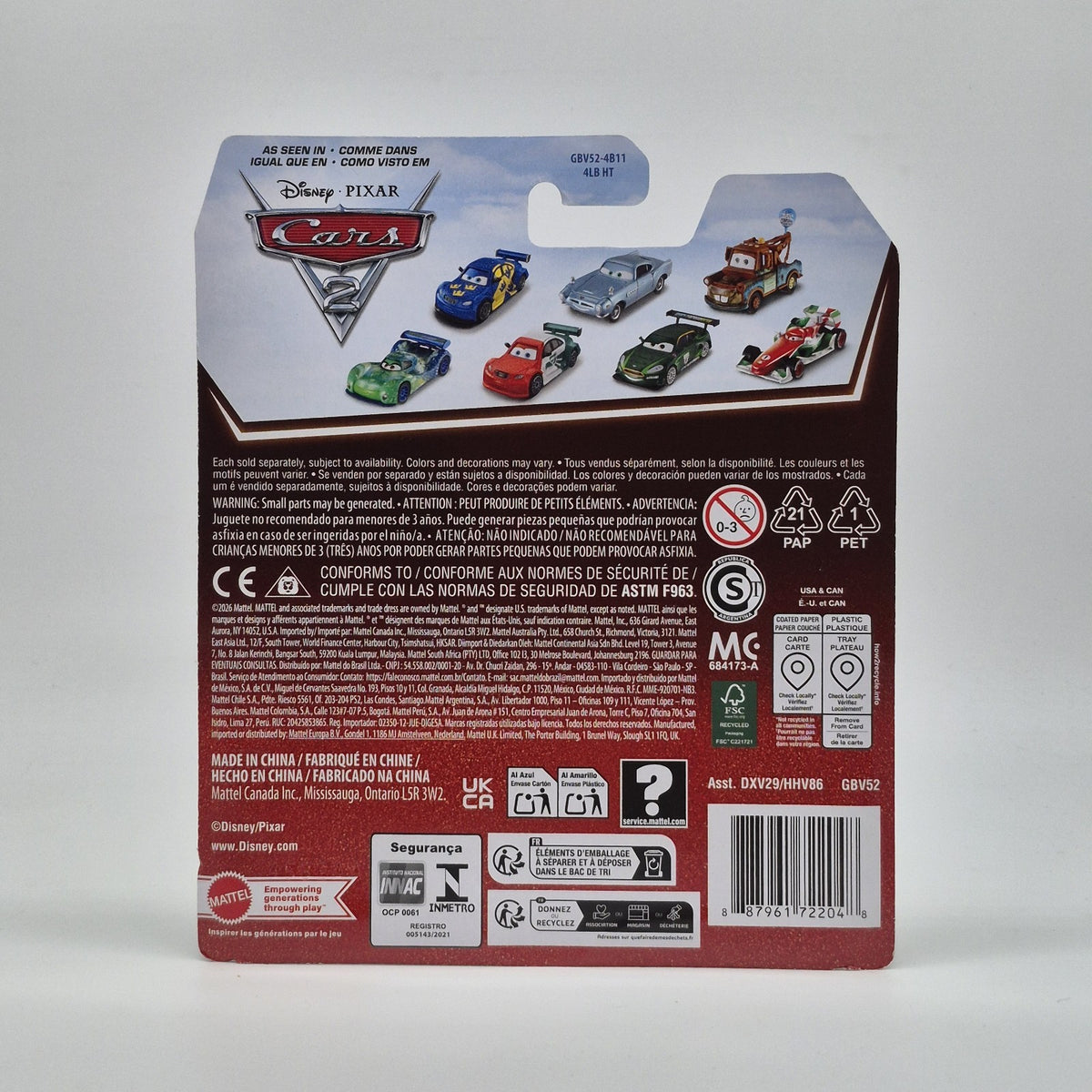 Raoul Caroule 20th Anniversary Disney Pixar Cars 1:55 Diecast 2