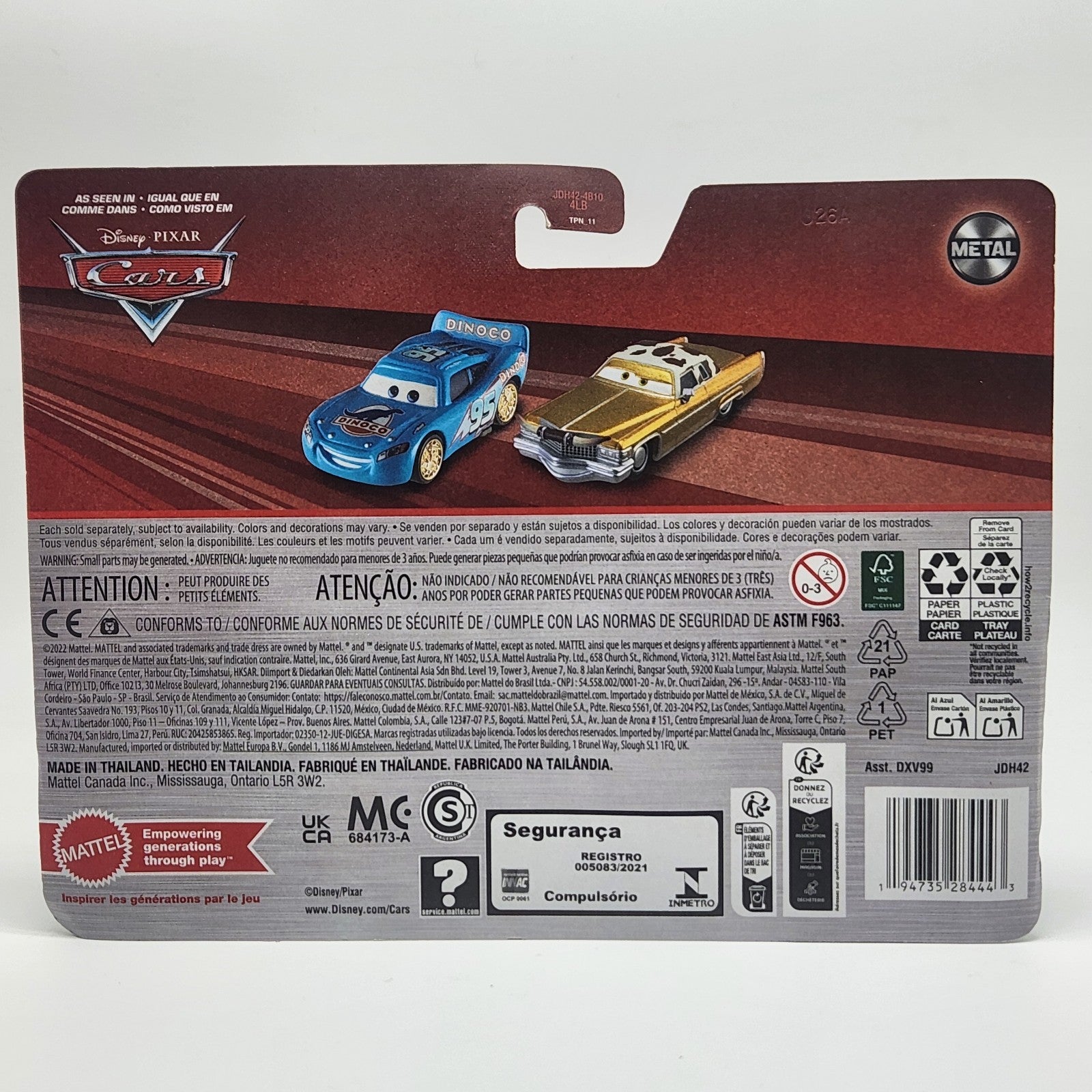 Disney Pixar Cars Bling Bling Lightning McQueen and Tex Dinoco 1:55 Diecast3