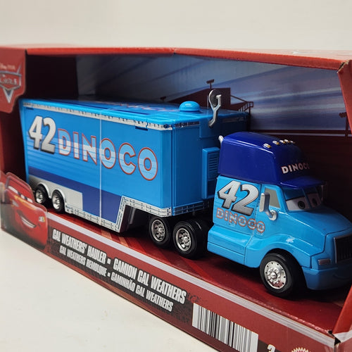 Disney Pixar Cars CAL WEATHERS HAULER Dinoco #42 Diecast Truck 1:551