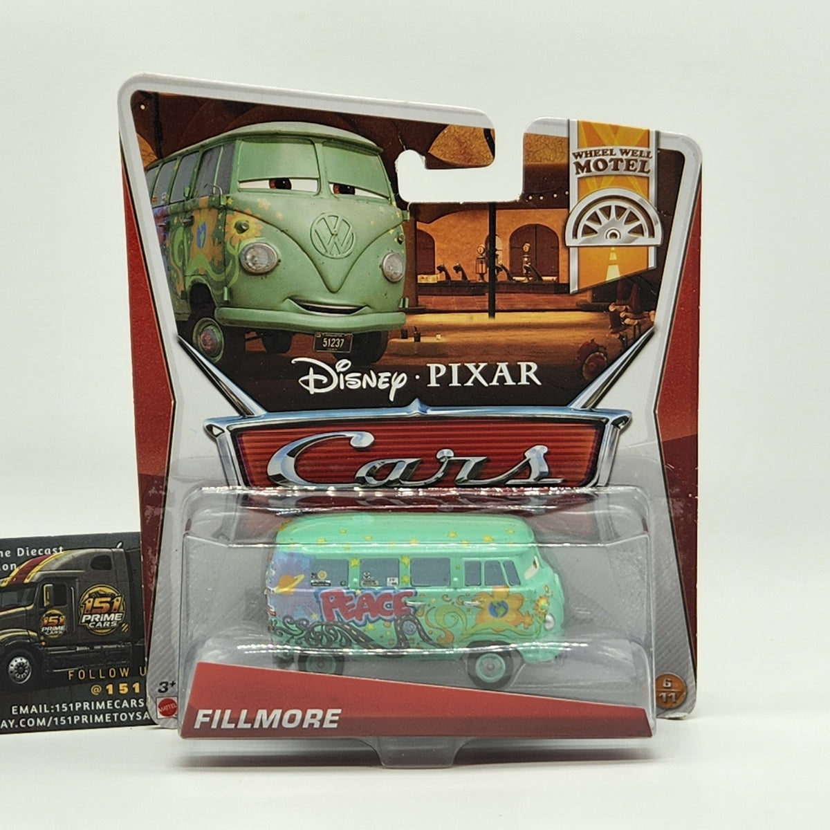 Fillmore Wheel Well Motel Disney Pixar Cars  2013 Mattel #6 1:55 Diecast Toy0