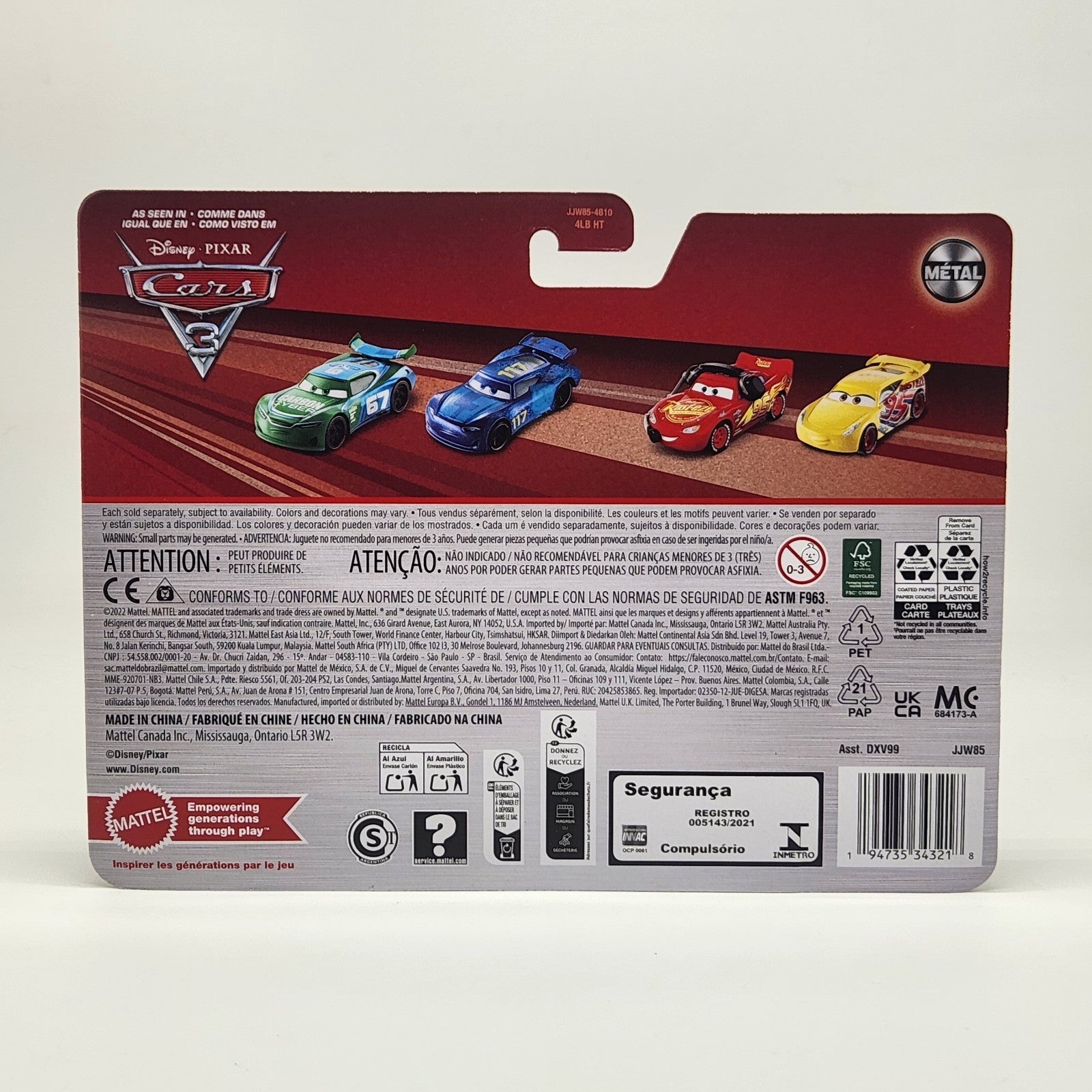 Disney Pixar Cars Headset Crew Chief Lightning McQueen & Rusteze Cruz Ramirez 3