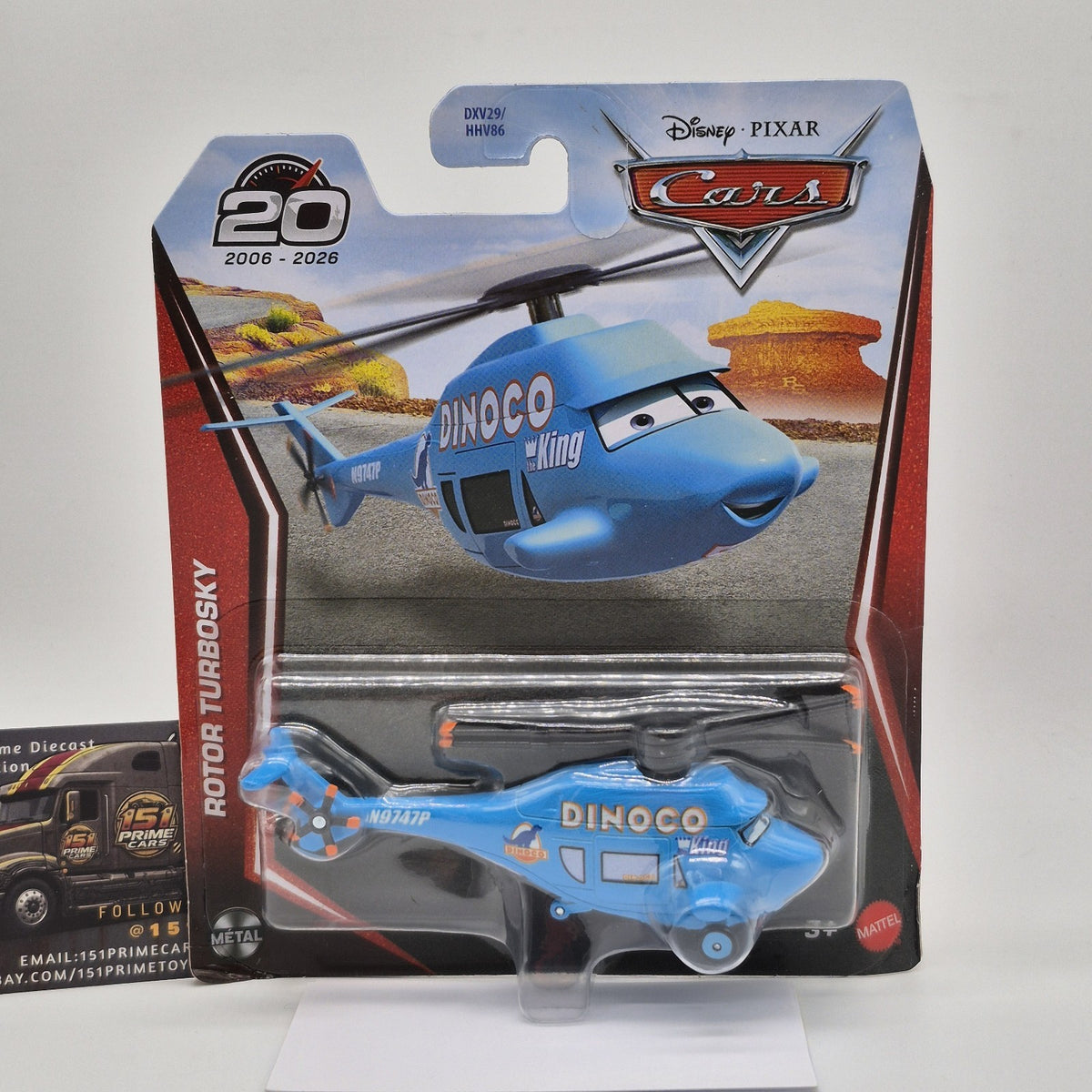 20th Anniversary ROTOR TURBOSKY DINOCO Helicopter Disney Pixar CARS 20260