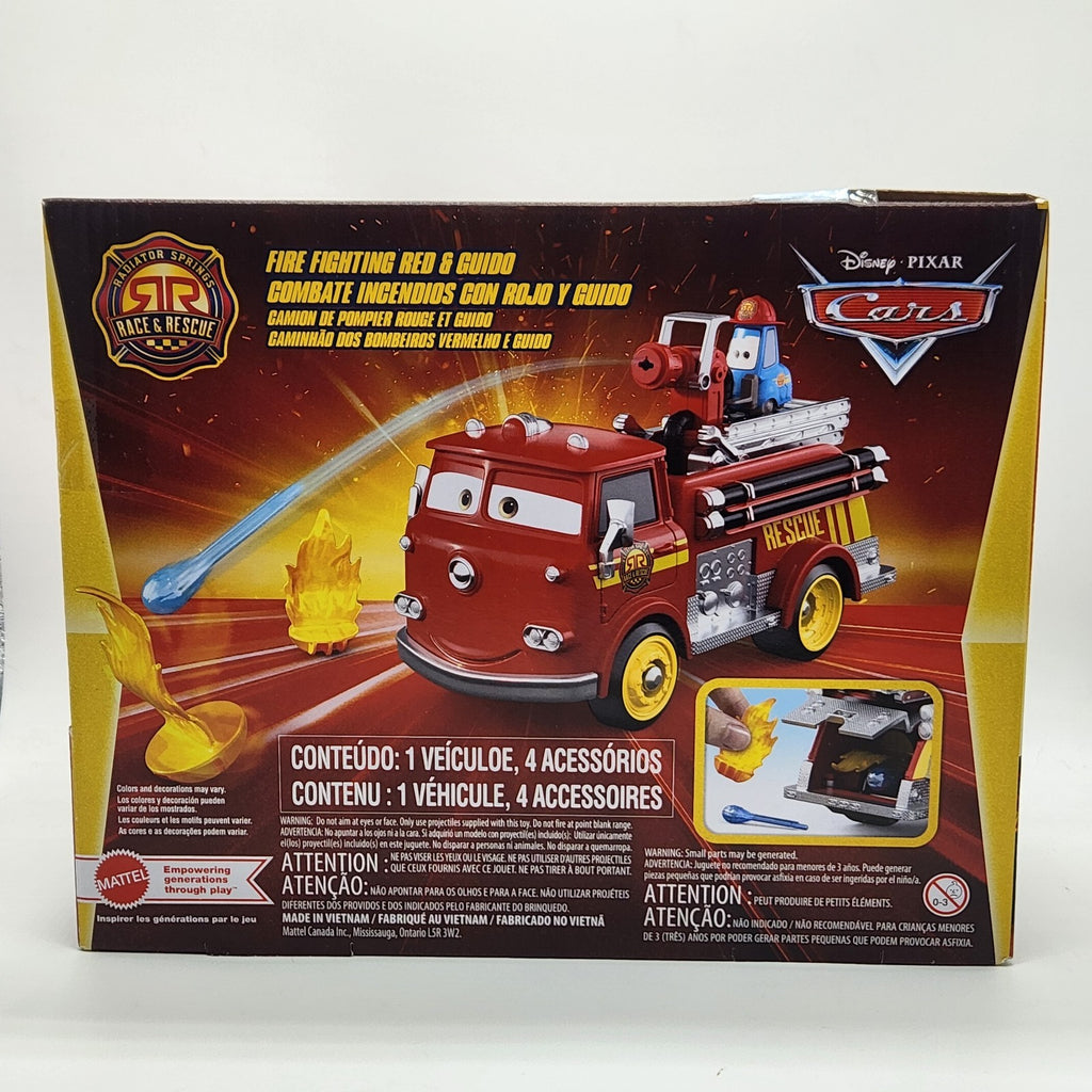 Disney Pixar Cars Radiator Springs Race & Rescue 9"  Fire Fighting Red & Guido4