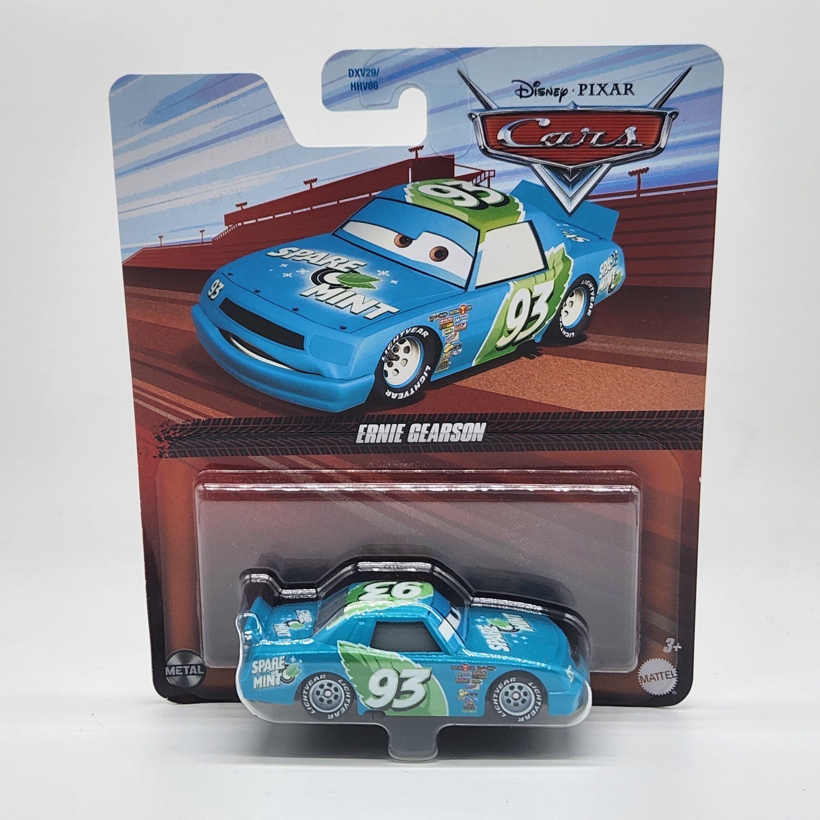 Disney Cars Ernie Gearson Piston Cup Racer Spare Mint Car 1:55 Mattel Diecast0