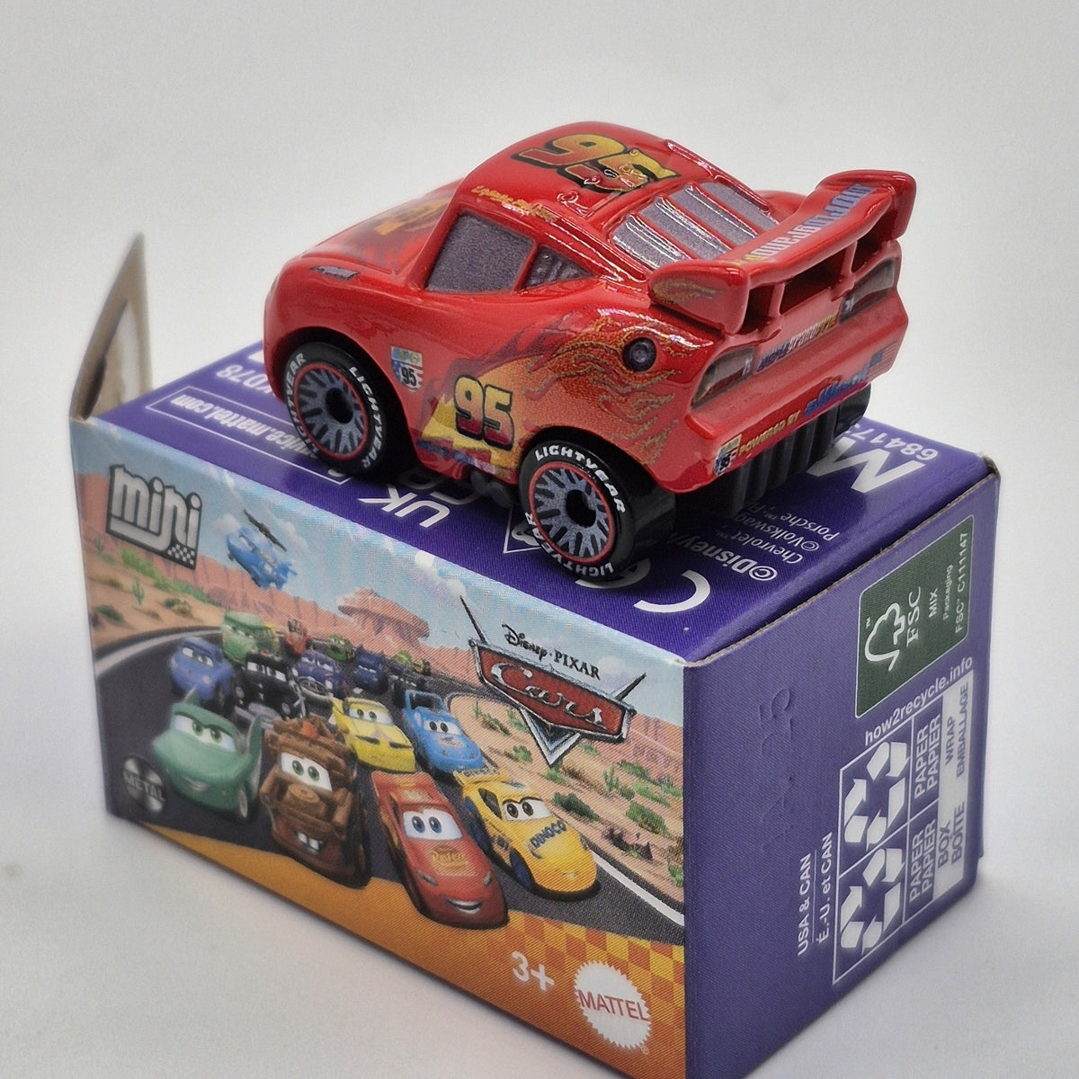Lightning Mcqueen With Racing Wheels 2026 Disney Pixar Cars Mini Racers 1:87 Toy1