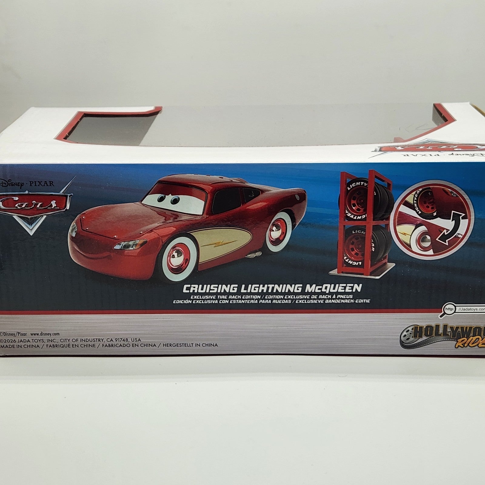 Cruising Lightning McQueen Disney Pixar Cars Jada Hollywood Rides 1:24 Tire Rack2