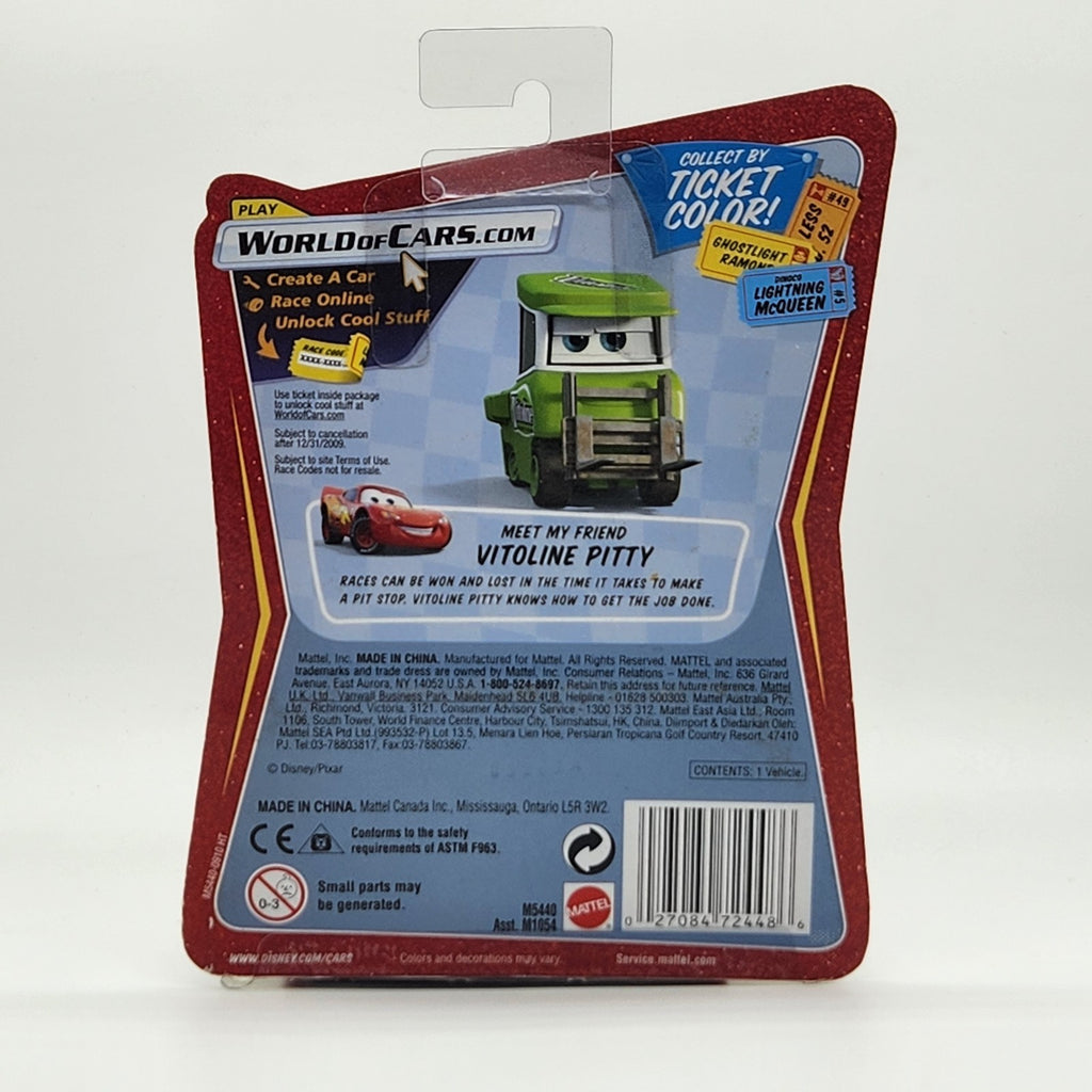 Disney Pixar Cars Race O Rama PATTI #95 Die cast car 1:55 Mattel Toy Green2
