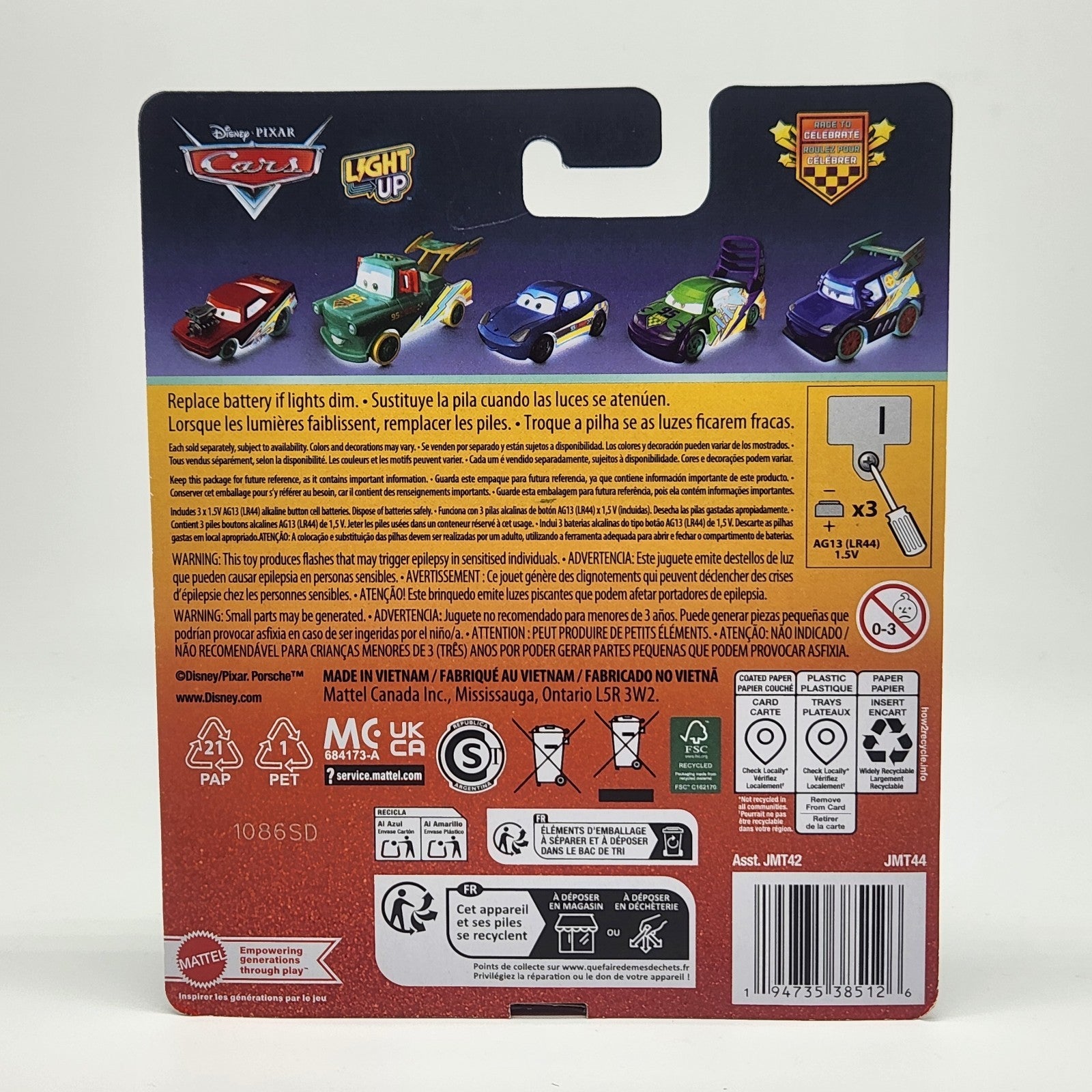 Disney Pixar Cars Light Up Lightning McQueen Race To Celebrate Mattel New 20262