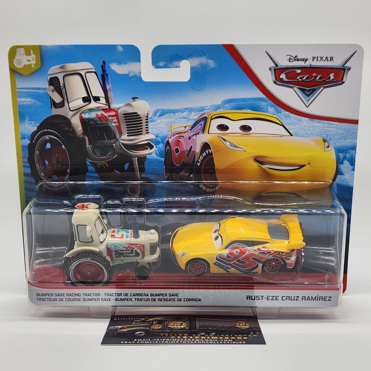 2018 Disney PIXAR Cars Bumper Save Racing Tractor And Rusteze Cruz Ramirez 1:550