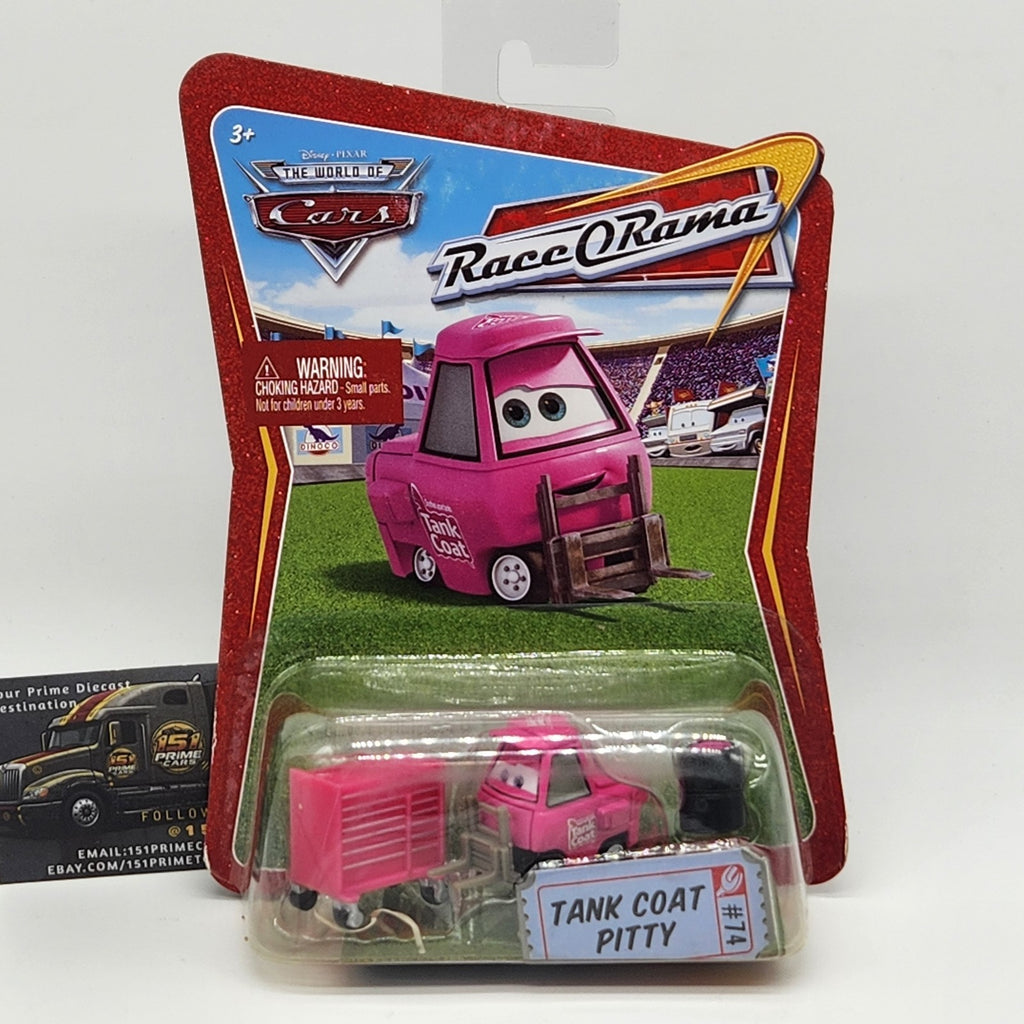 Tank Coat Pitty #74 Disney Pixar World of Cars Race O Rama 1:55 Pink Diecast Toy0