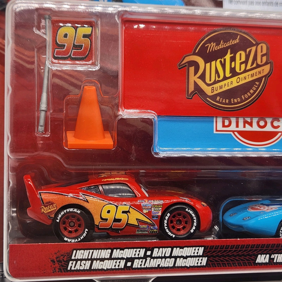 Disney Cars Lightning Mcqueen And Strip Weathers With Cones Flag And Banner4