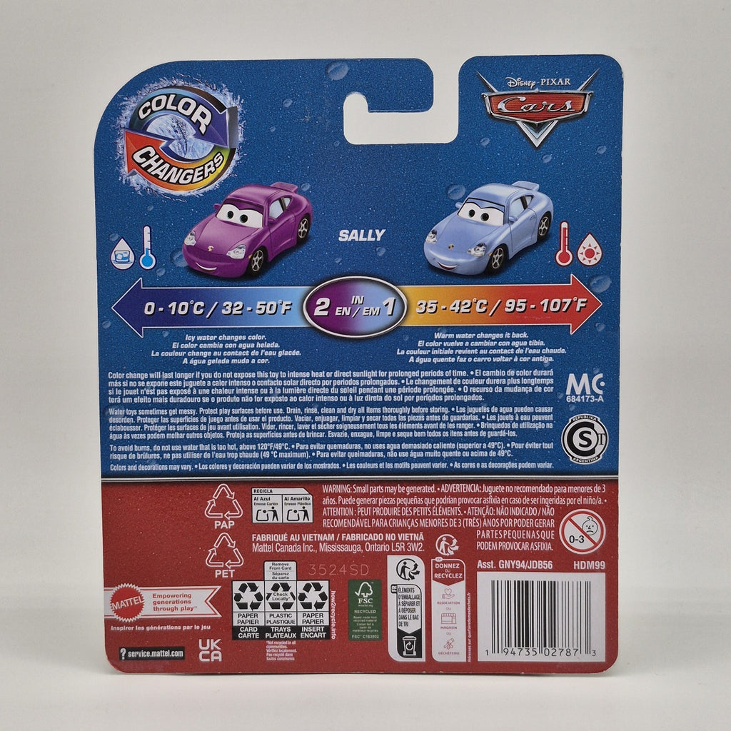 Sally Color Changers Disney Pixar Cars 1:55 Plastic Toy 20252
