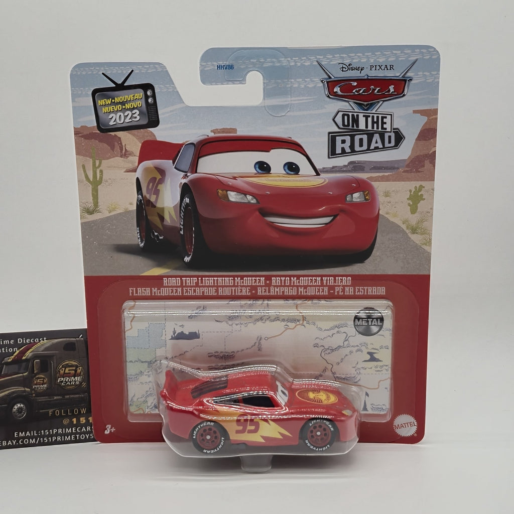 Road Trip Lightning Mcqueen Disney Pixar Cars 2023 Diecast0