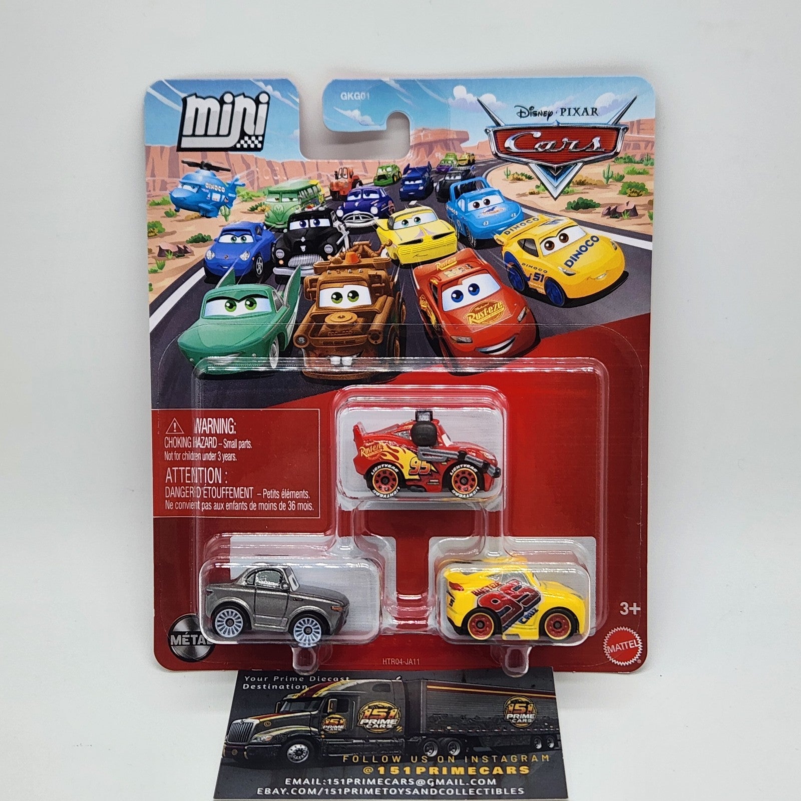 DISNEY PIXAR CARS MINI RACERS 3 PACK MCQUEEN HEADSET STERLING 2026 1