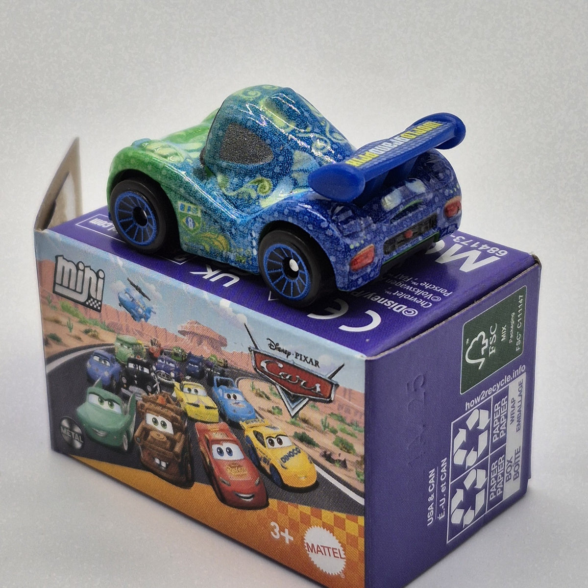 Carla Veloso 2026 Disney Pixar Cars 2 Mini Racers 1:87 Diecast Toy Car 1
