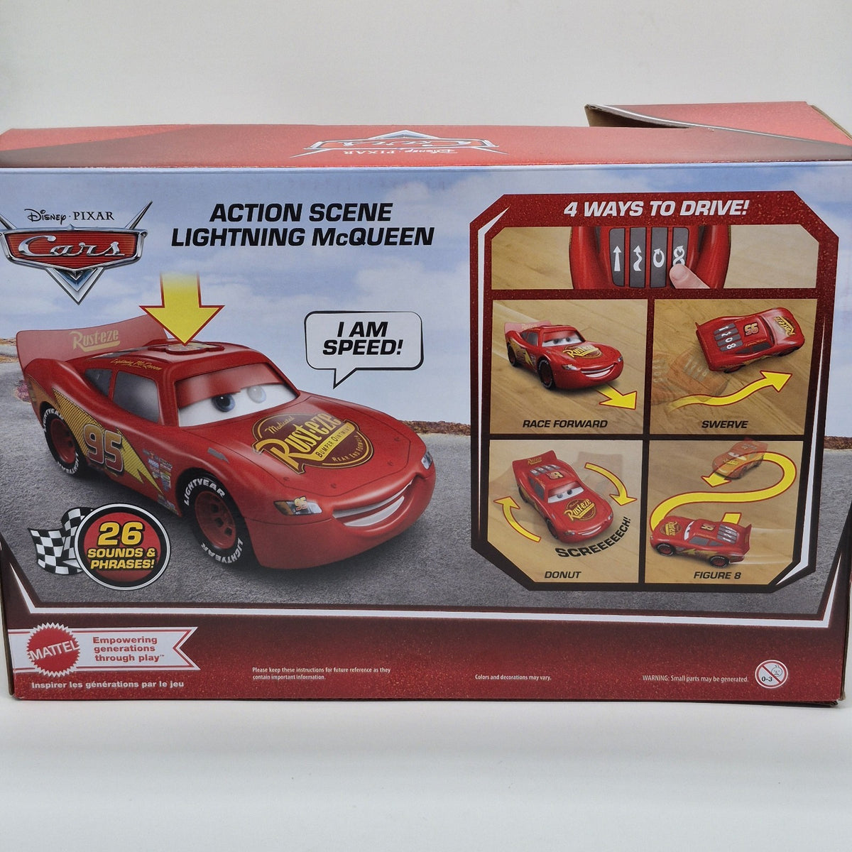 2026 New Action Scene Lightning McQueen Battery-Powered Sound Disney Pixar Cars 2