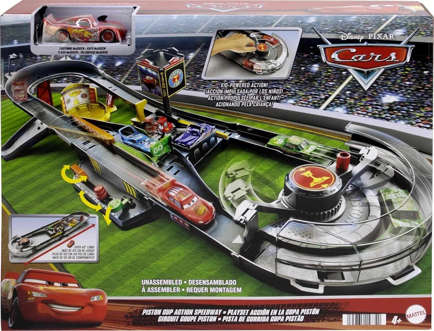 Piston Cup Action Speedway 2023 Disney Pixar Cars Playset 1:55 Mattel Toy0