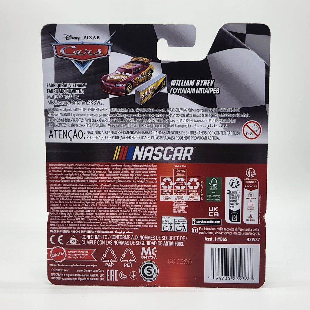 William Byrev Nascar Disney Pixar Cars 1:55 Diecast 20242
