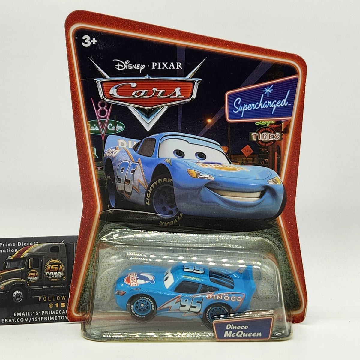 2007 Mattel Disney Pixar Cars Supercharged Diecast 1:55 Dinoco McQueen Mattel0