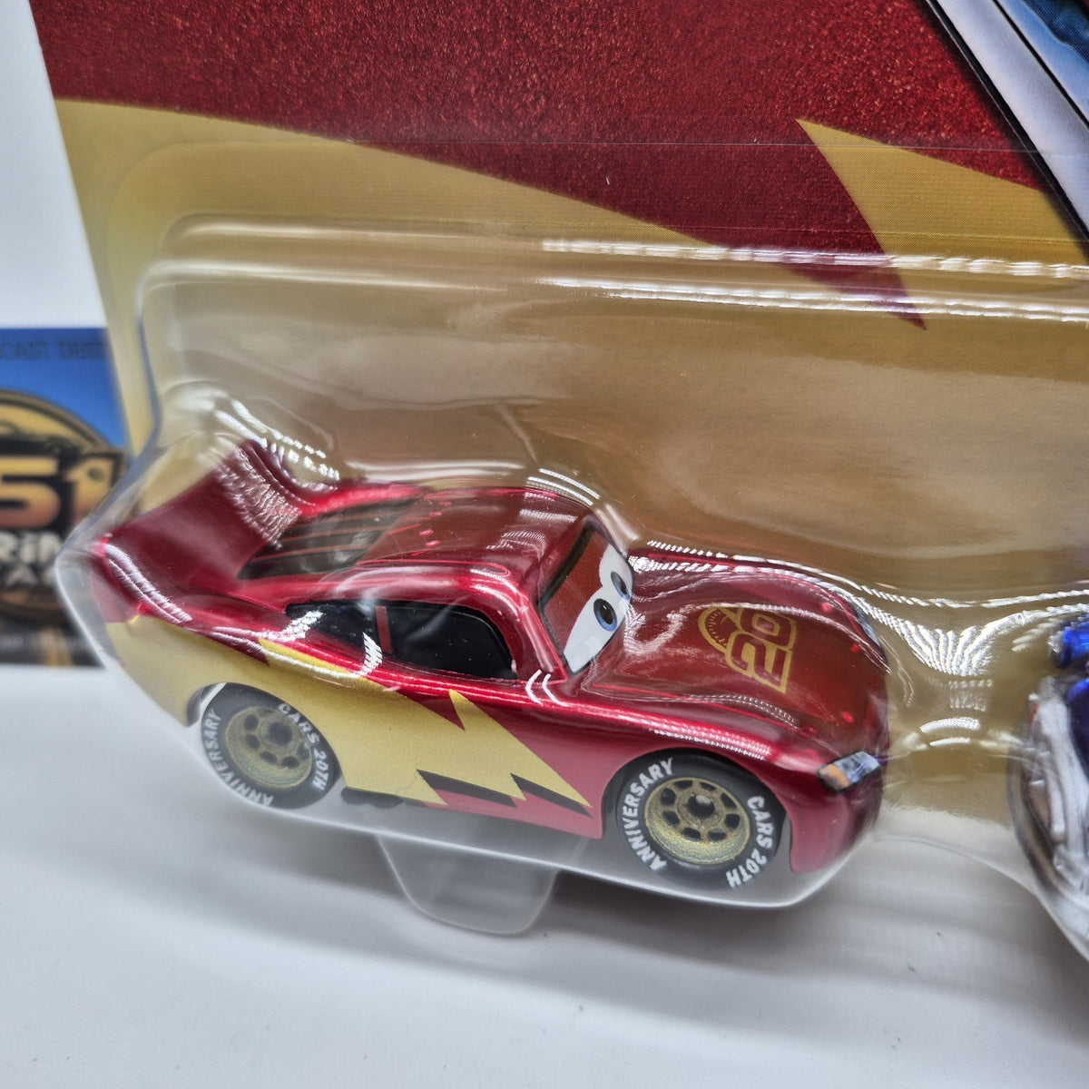 Disney Pixar Cars 20th Anniversary Gold LIGHTINING McQUEEN & DOC HUDSON 2 Pack1