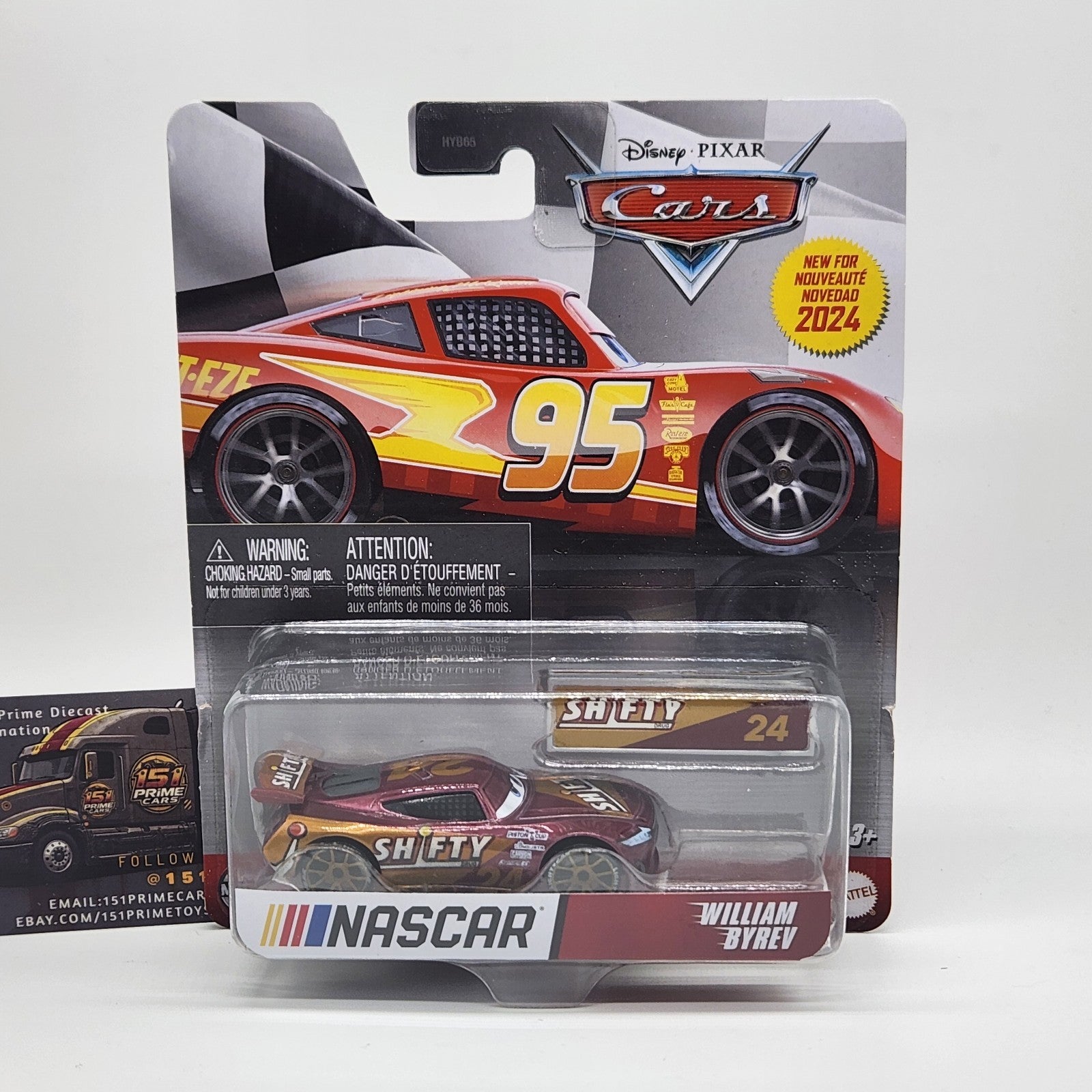 William Byrev Nascar Disney Pixar Cars 1:55 Diecast 20240