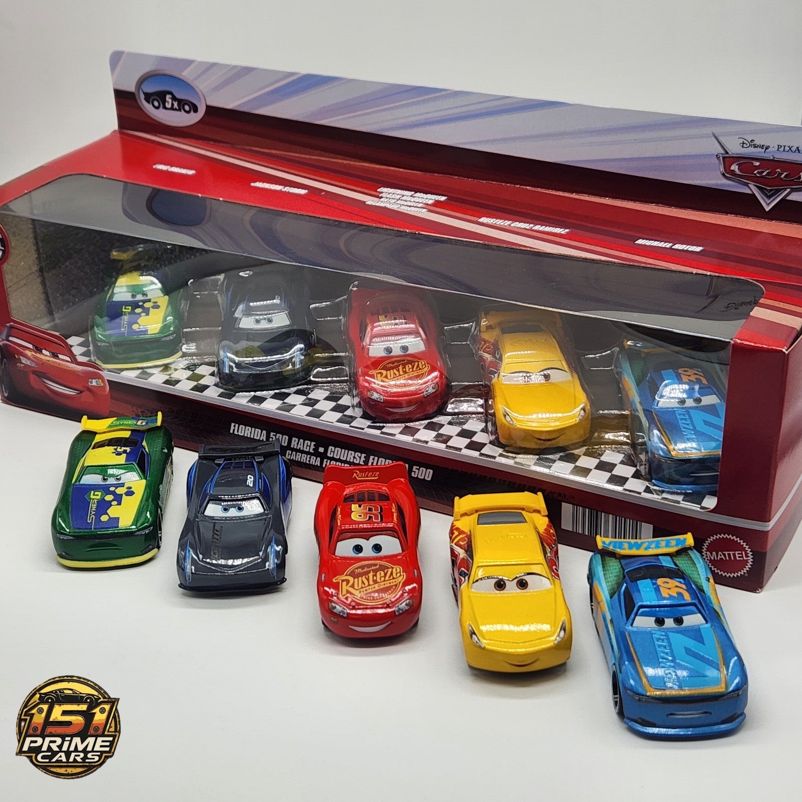Florida 500 Race Disney Pixar Cars 5 Pack Michael Rotor Eric Braker 2026 1:550
