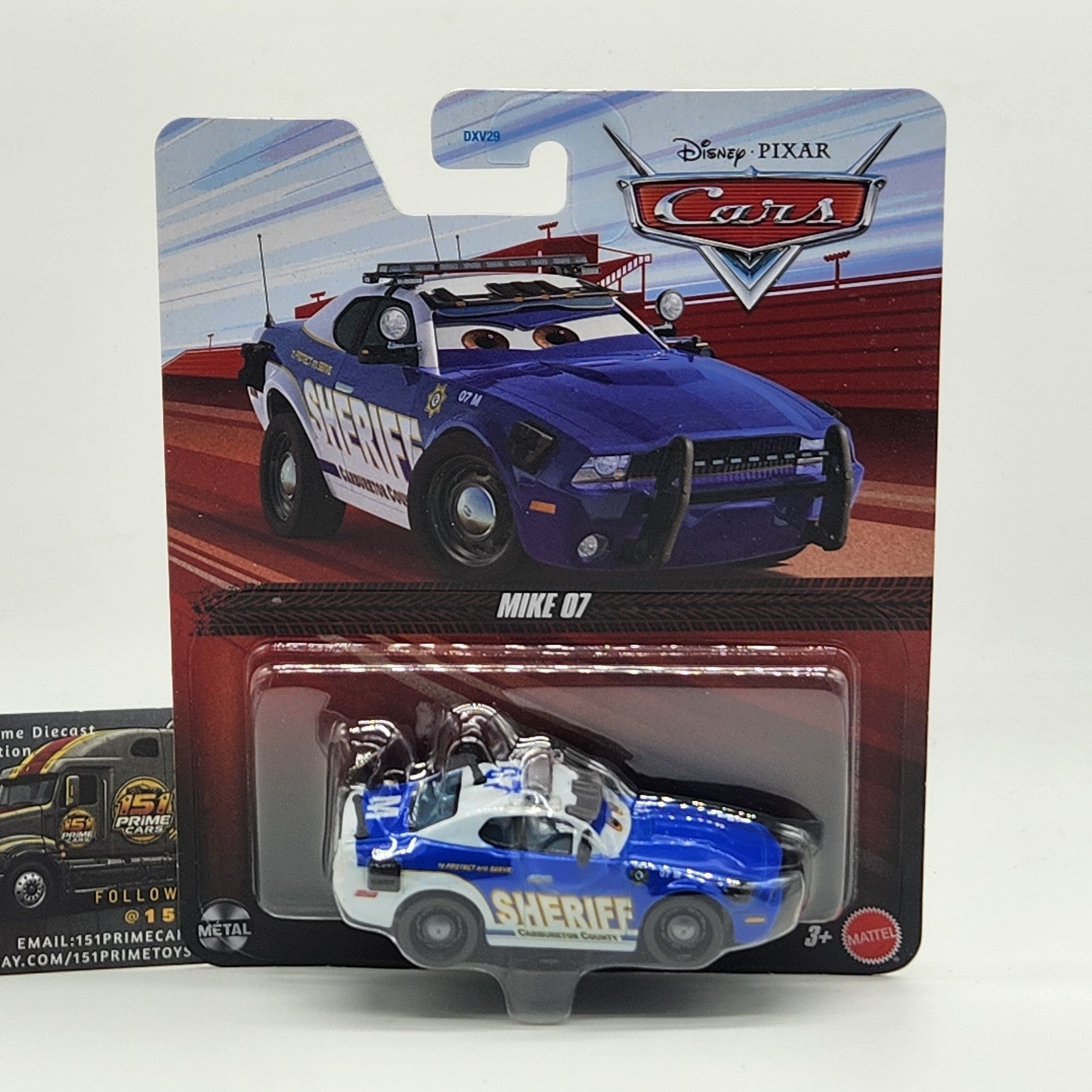 Mattel Disney Pixar Cars Metal MIKE 07 Sheriff Carburetor County 2026 1:550