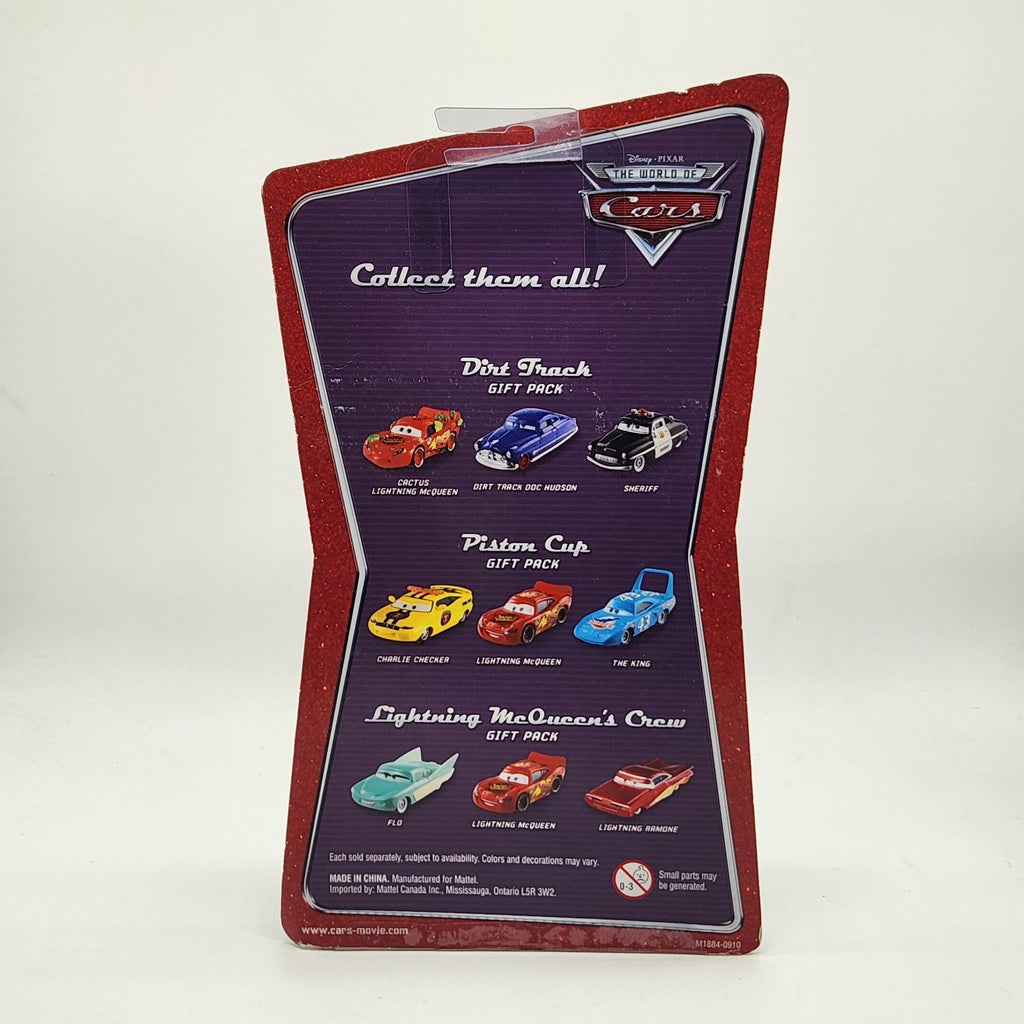 Rare Disney Pixar World of Cars Dirt Track Gift Pack Cactus Lightning McQueen3