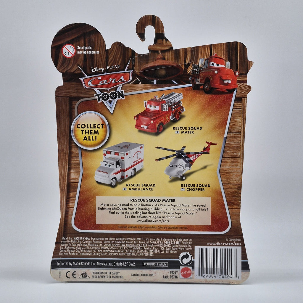 Disney Pixar Cars Toon Rescue Squad Ambulance #2 Mega Size Mattel New 20092