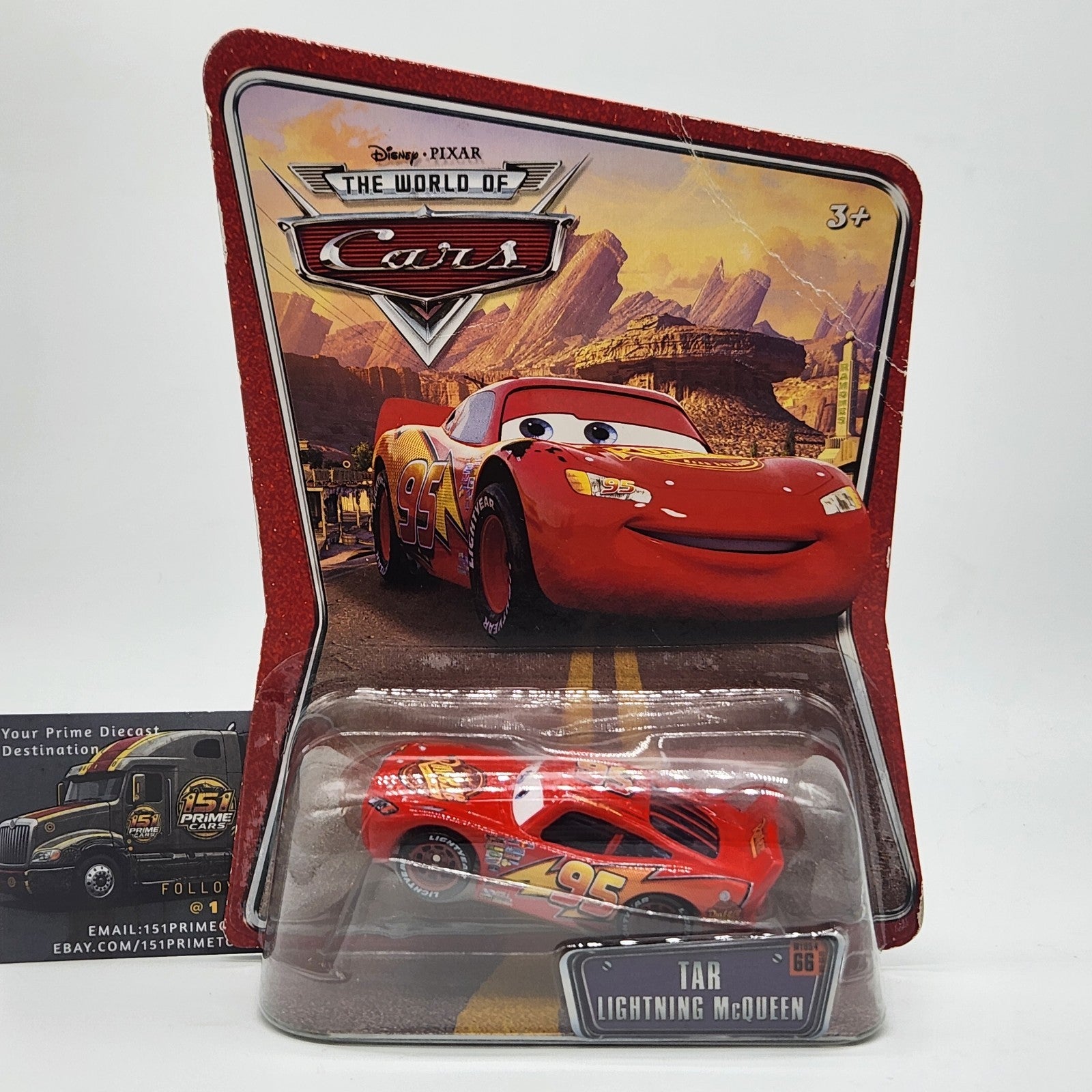Tar Lightning McQueen #66 Disney Pixar Cars 2008 The World of Cars 1:550