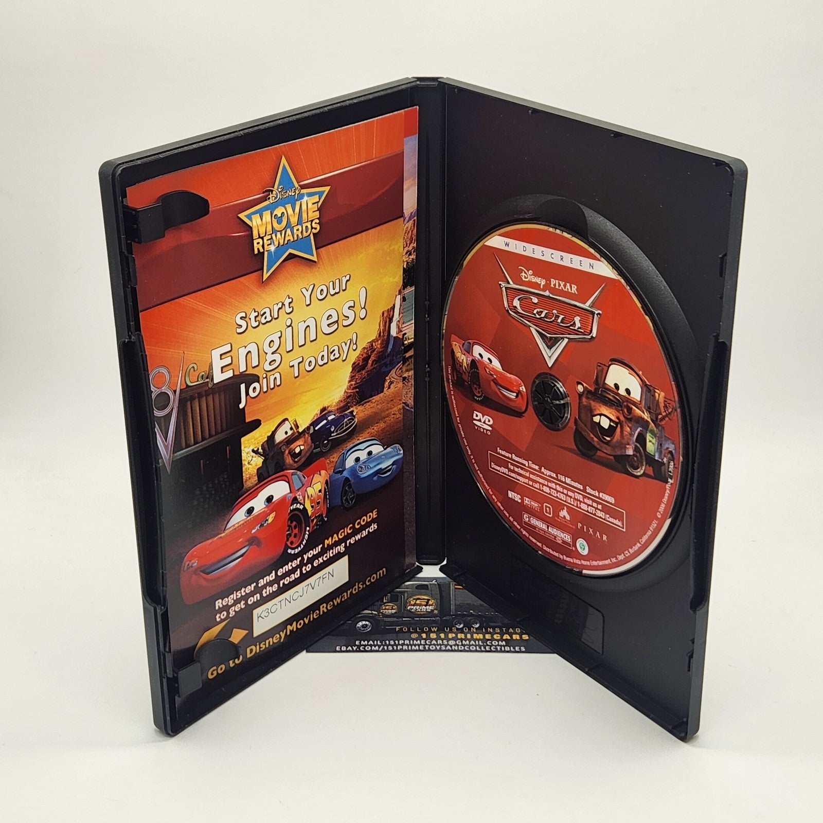 2006 Disney Pixar Cars DVD Video Widescreen Lightning Mcqueen3