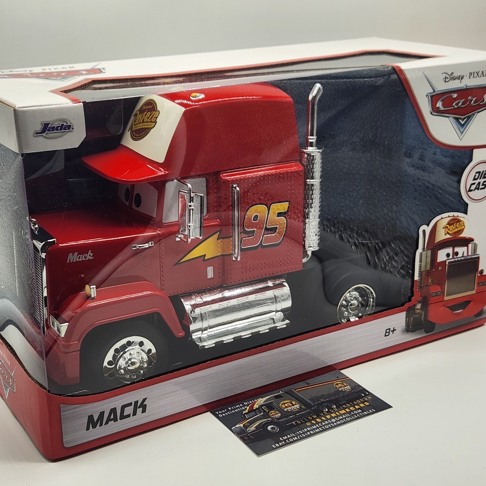 Jada Toys 1:24 Mack Truck Disney Pixar Cars Die-Cast Metal Vehicle Hauler0
