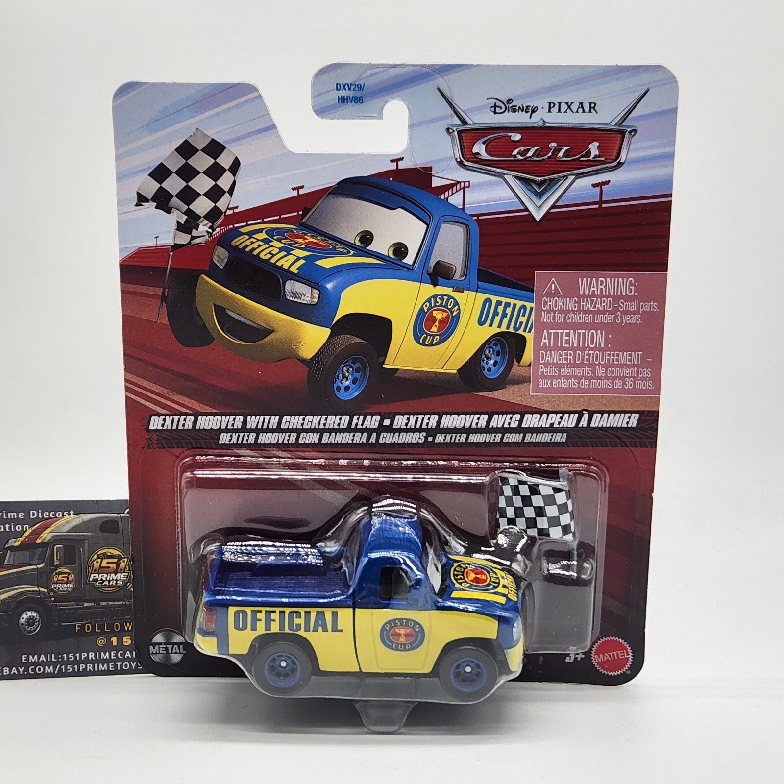 Dexter Hoover With Checkered Flag 2026 Disney Pixar Cars 1:55 Diecast Piston Cup0