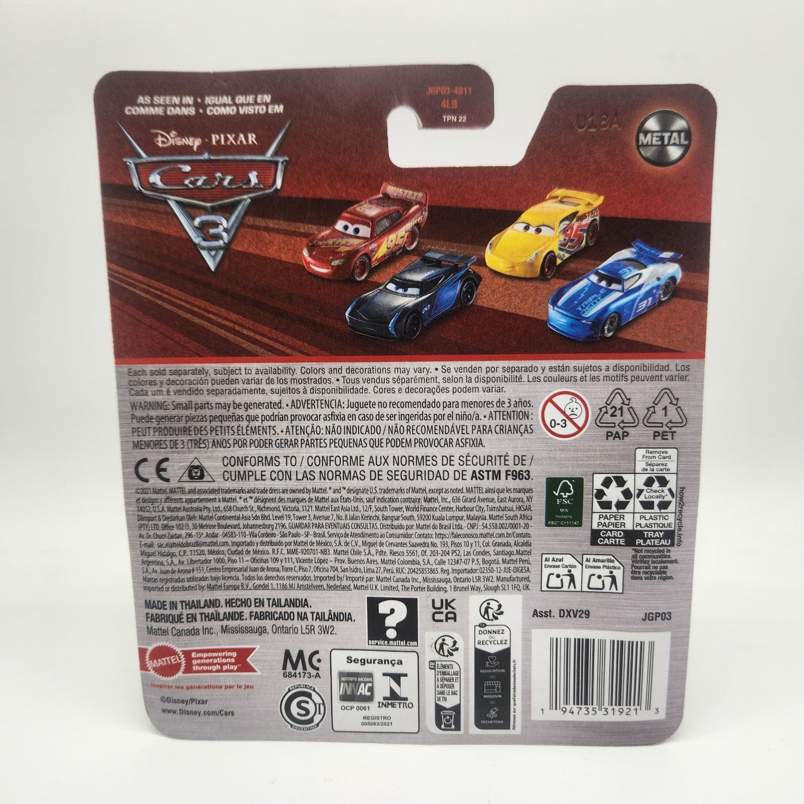 2025 Disney Pixar Cars - High Impact Cars 3 Thunder Hallow Car 1:552