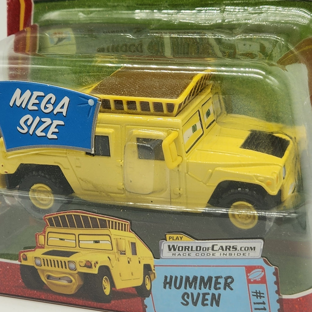 Disney Pixar The World of Cars Race O Rama Hummer Sven Mega Size Yellow HTF1