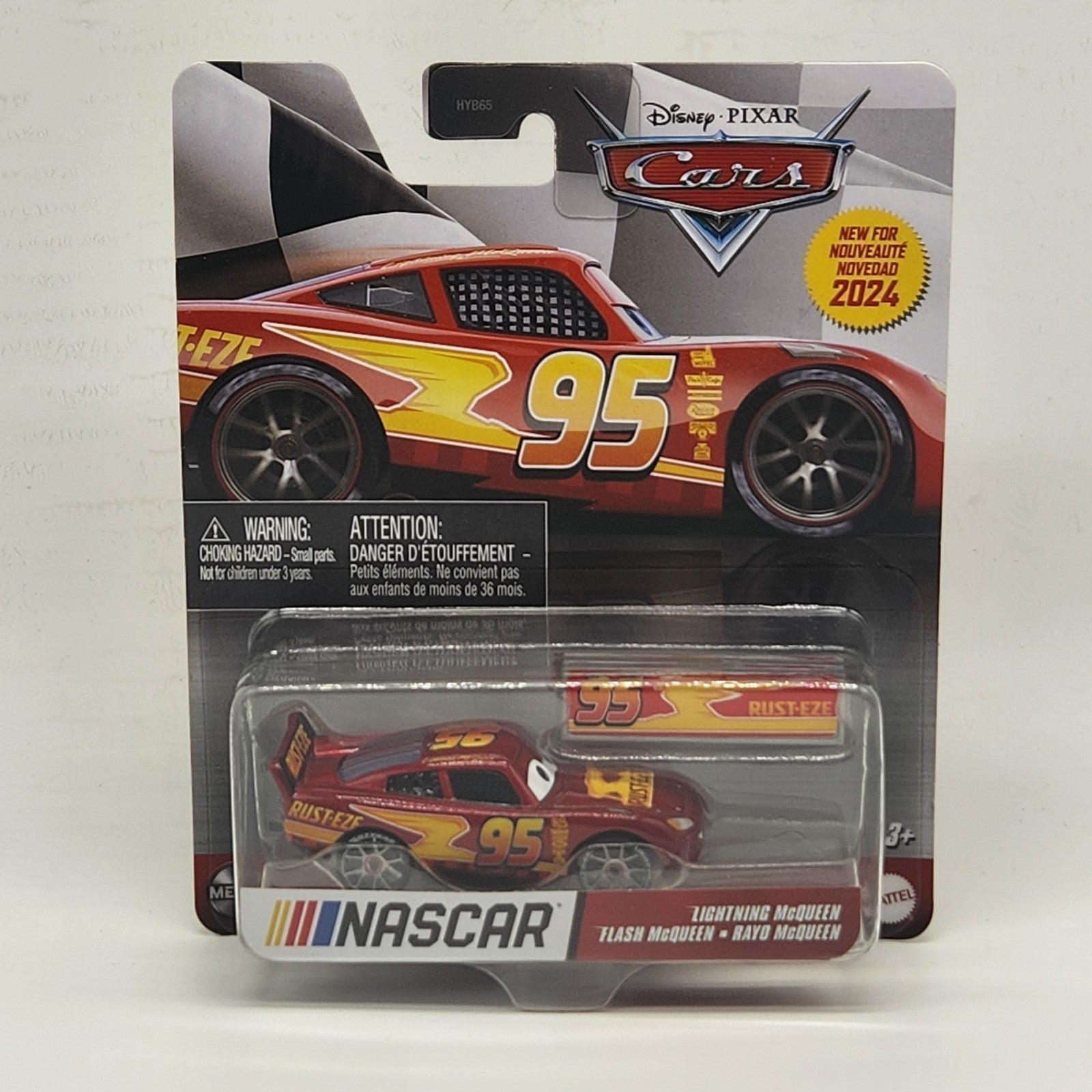 Lightning Flash Rayo McQueen Rust-Eze 95 Nascar #95 Disney Pixar Cars 2024 1:55 2