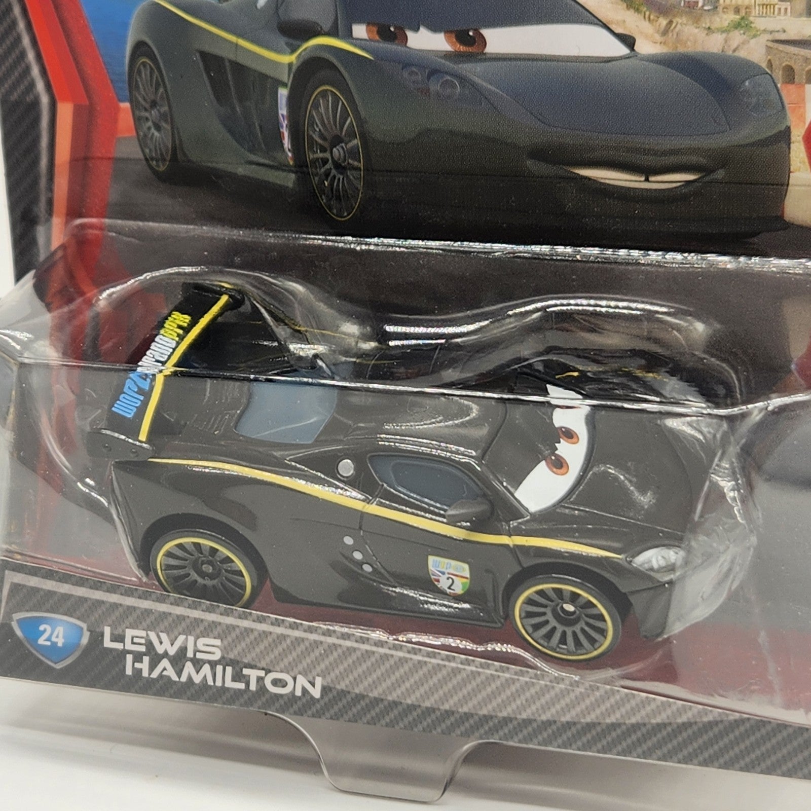 2010 Disney Pixar Cars 2 Lewis Hamilton #24 Diecast 1:55 V28191