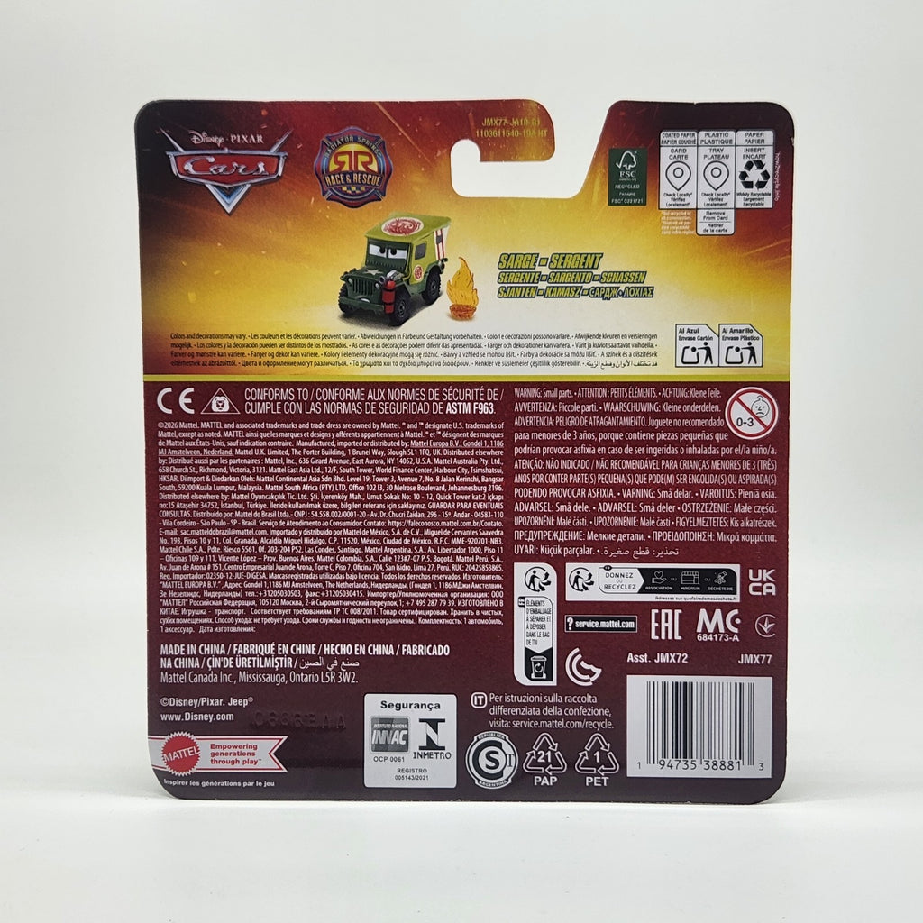 2026 Disney Pixar Cars Radiator Springs Race & Rescue   Sarge2