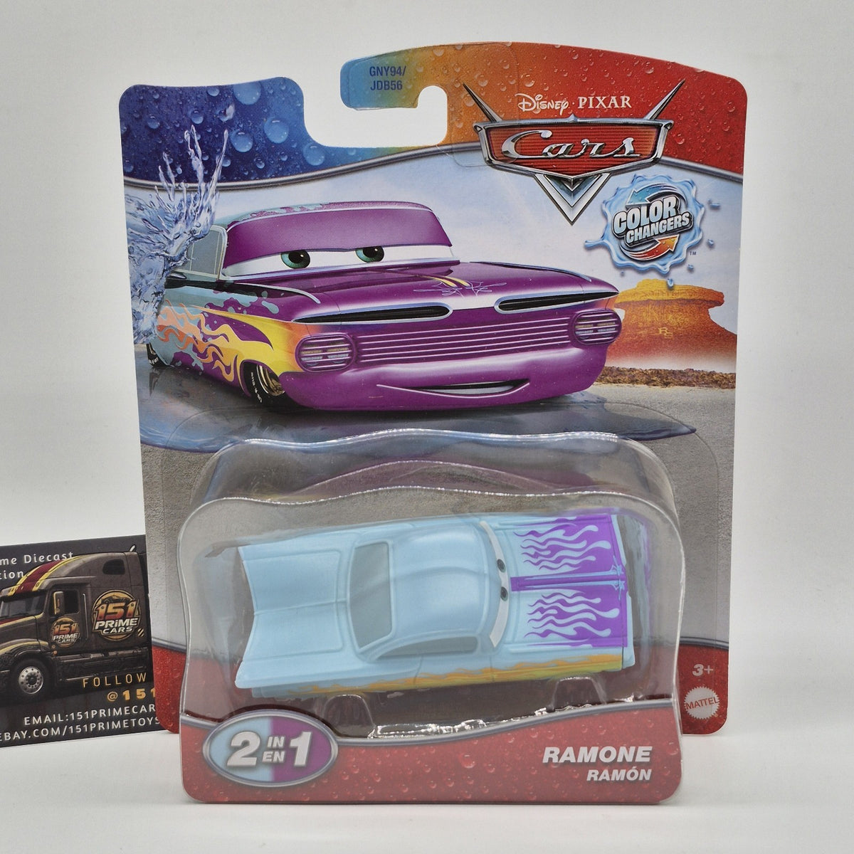 Ramone With Flames 2026 Disney Pixar Cars Color Changers Purple And Blue Toy0