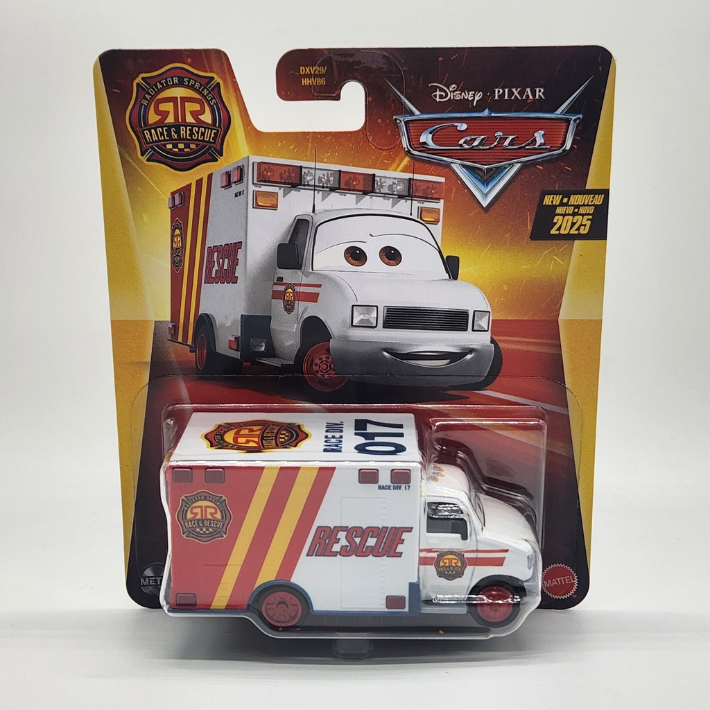 Disney Pixar Cars Radiator Springs Race & Rescue Morgan Martins Ambulance 1:55 0