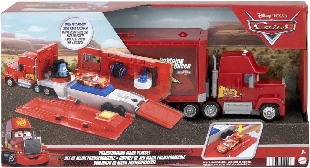 Transforming Mack Truck 2025 Disney Pixar Cars Playset 1:55 Mattel Toy0