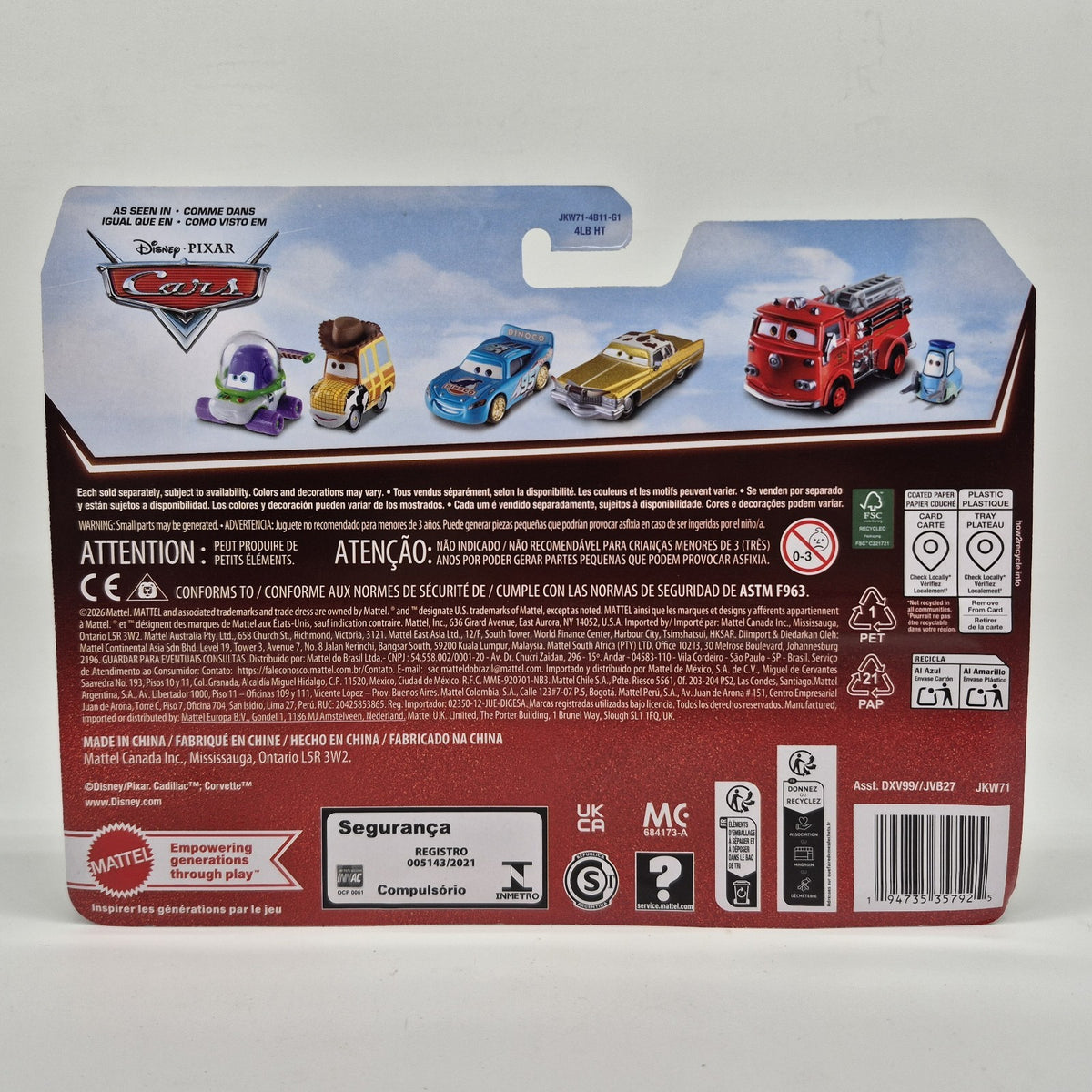 Disney Pixar Cars Mater And Tractor Tire in Mouth 2-Pack 20th Anniversary 1:553