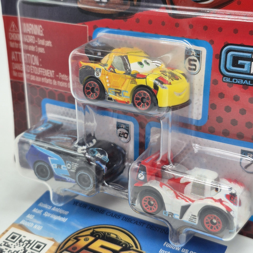 Disney Pixar Cars Mini Racers 3 Pack Global Racers Cup GRC Jackson Storm Jeff0