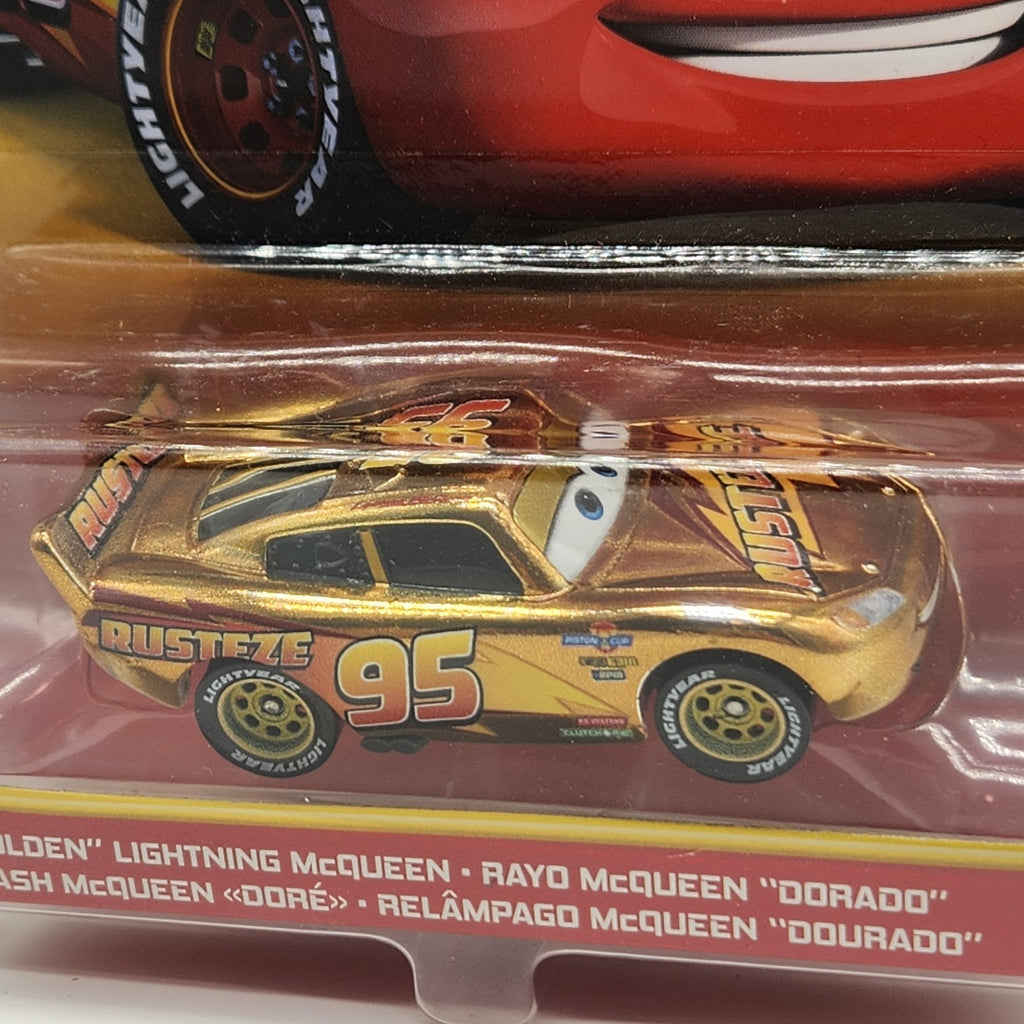 Golden Lightning Mcqueen 2021 Disney Pixar Cars 1:55 GOLD Diecast Car Mattel1