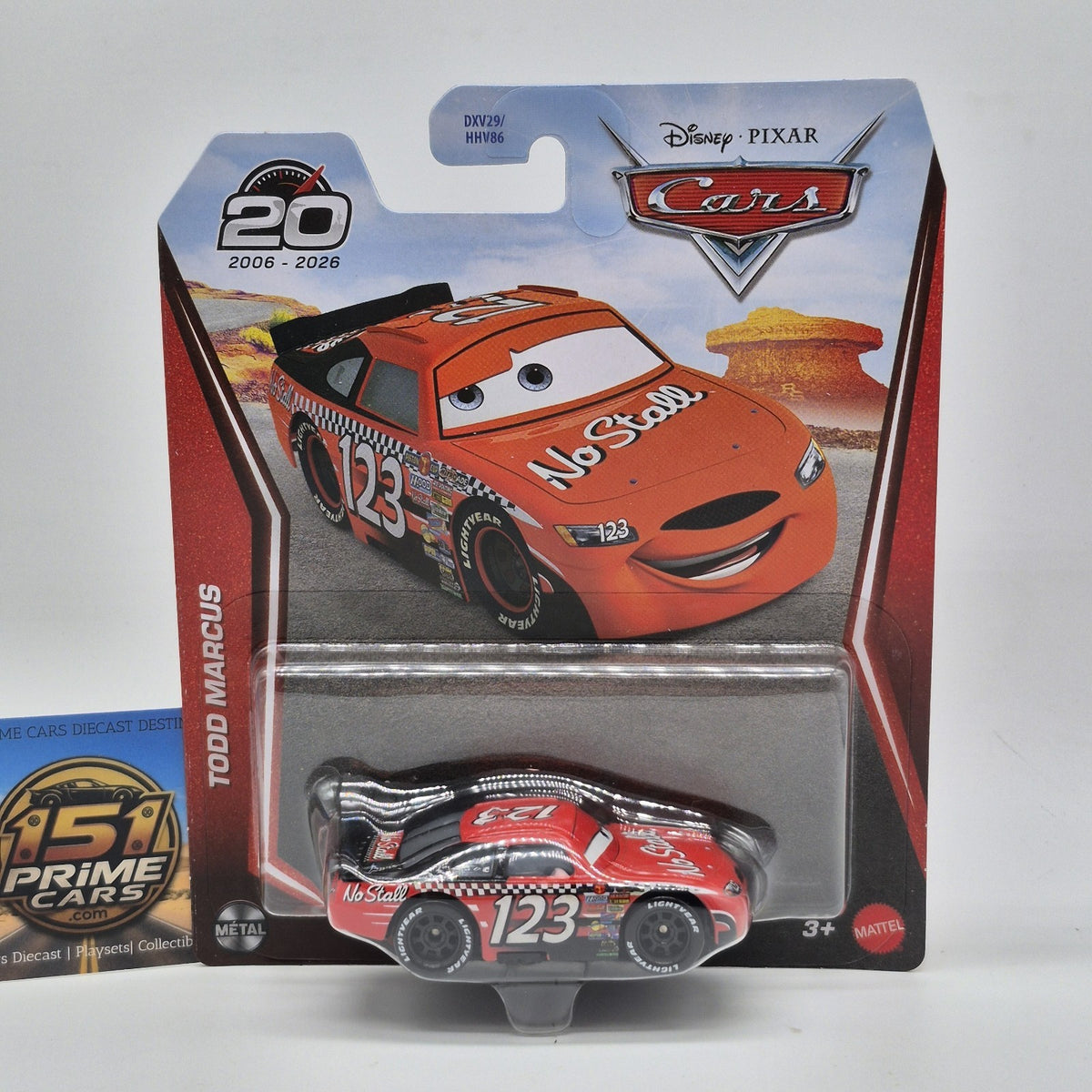 Todd Marcus 20th Anniversary Disney Pixar Cars 1:55 Diecast Car 20260