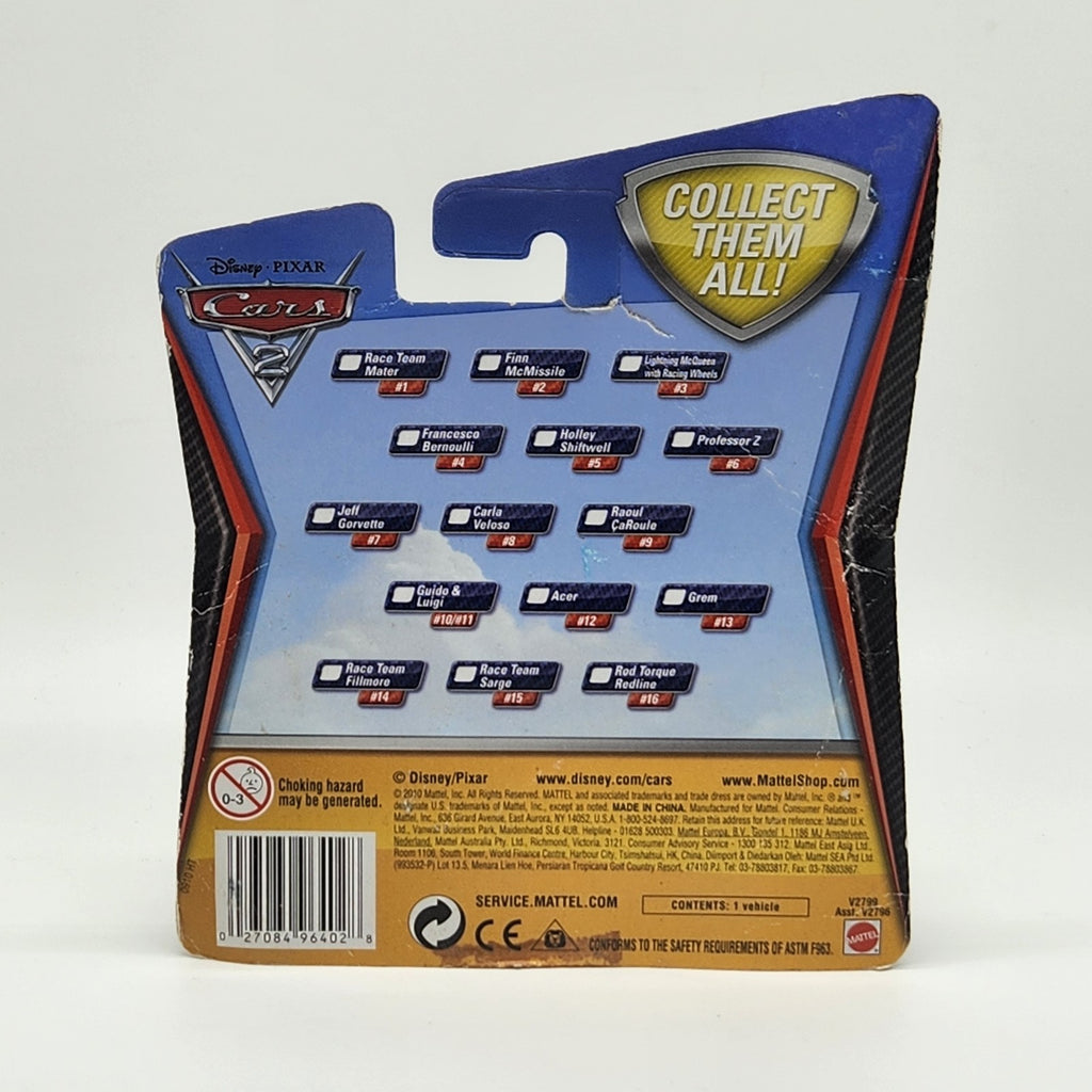 Finn Mcmissile Disney Pixar CARS 2 Movie 2010 1:55 Die Cast Car #23